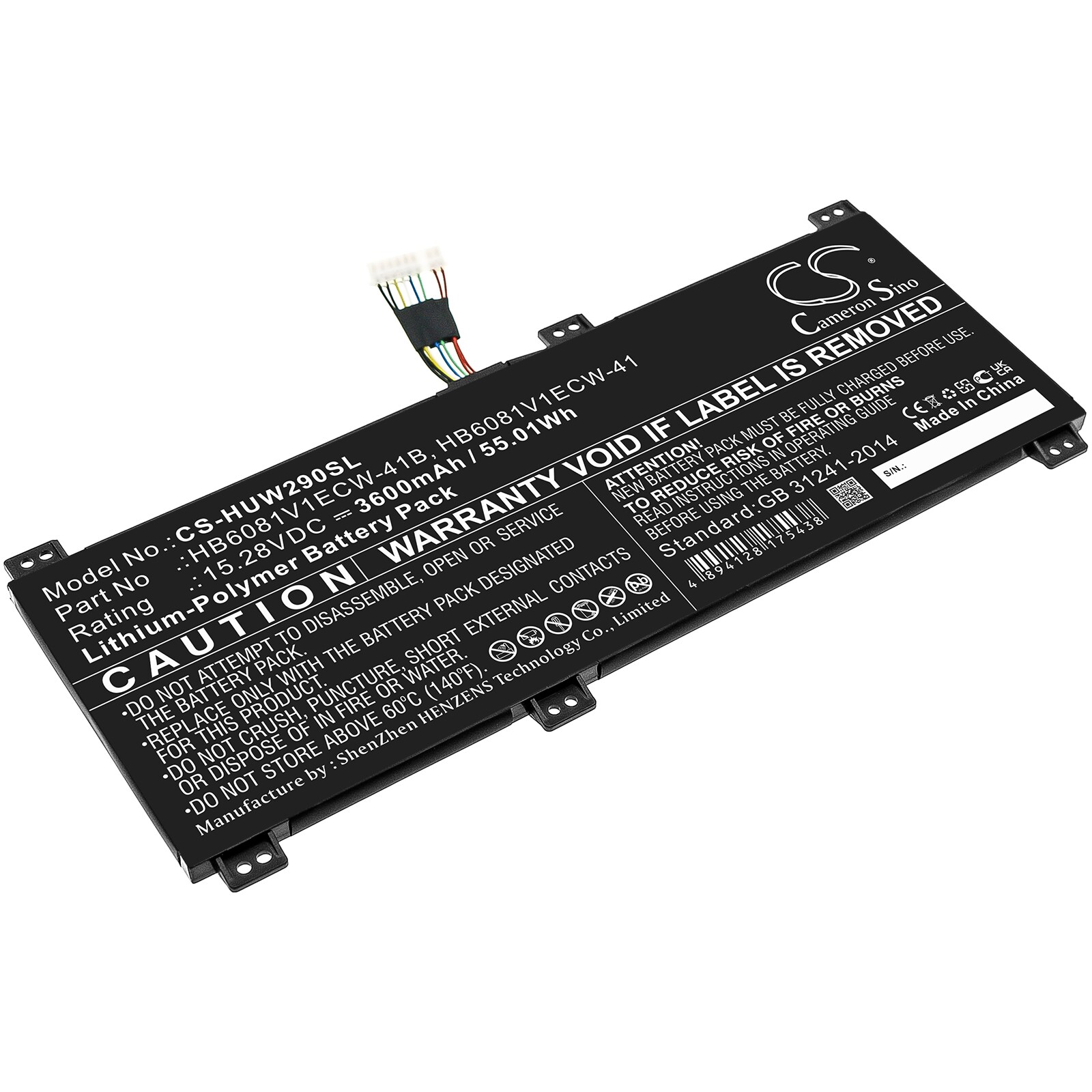 Batteri til bærbar PC for Huawei MateBook D 16, HBL-W29, MagicBook Pro 2020 og andre.