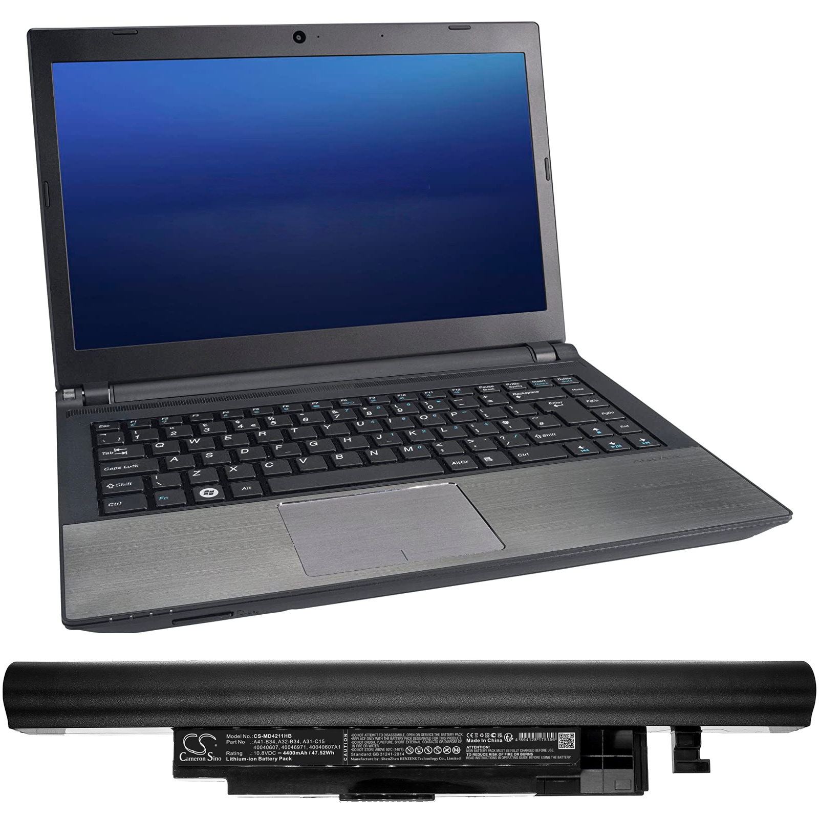 Batteri til bærbar PC for Haier S530, S500-I54200G40T01NDTS, S510 og andre