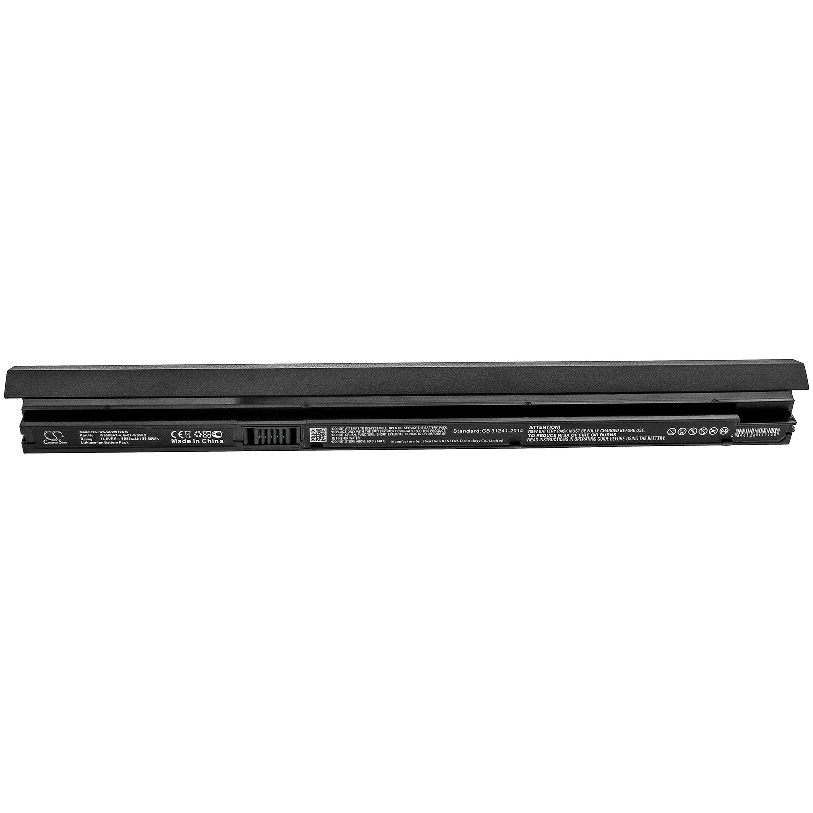 Batteri til bærbar PC for Clevo W970KLQ, W950KU, W970SUW og andre.