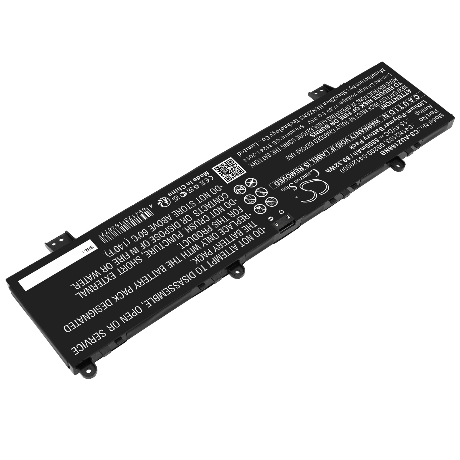 Batteri til bærbar PC for Asus ROG Zephyrus Duo 16 GX650RM-LS016W og andre.