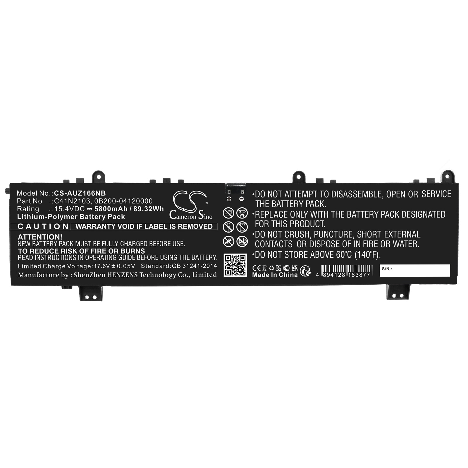 Batteri til bærbar PC for Asus ROG Zephyrus Duo 16 GX650RM-LS016W og andre.