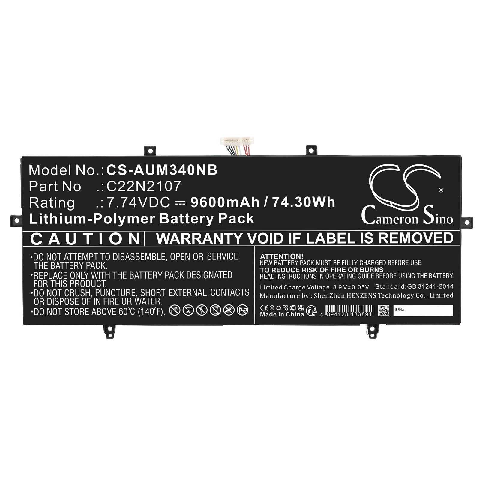 Batteri til bærbar PC for Asus ZenBook 14 OLED UX3402 og andre.