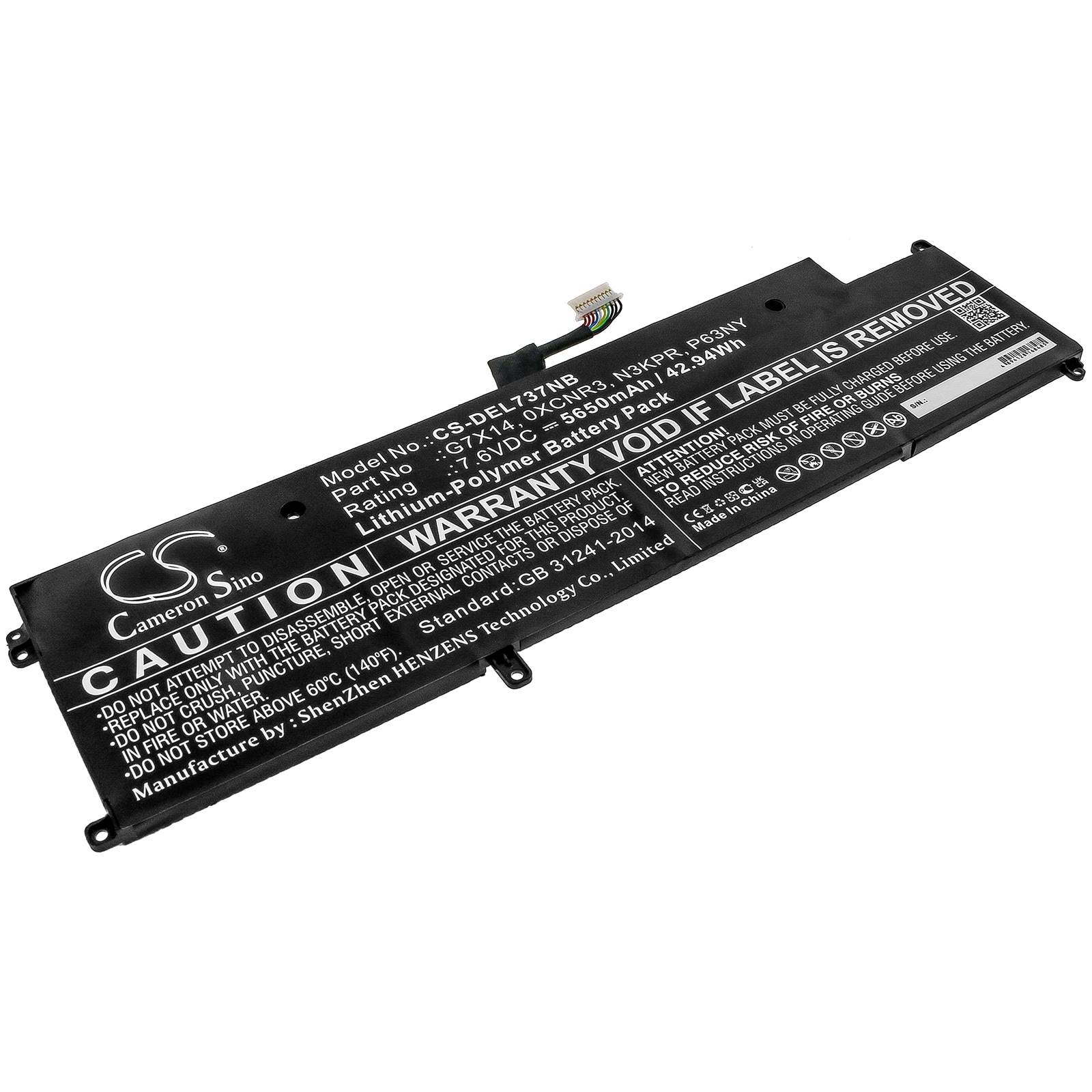 Batteri til bærbar PC for DELL Latitude E7370, Latitude 13 7370