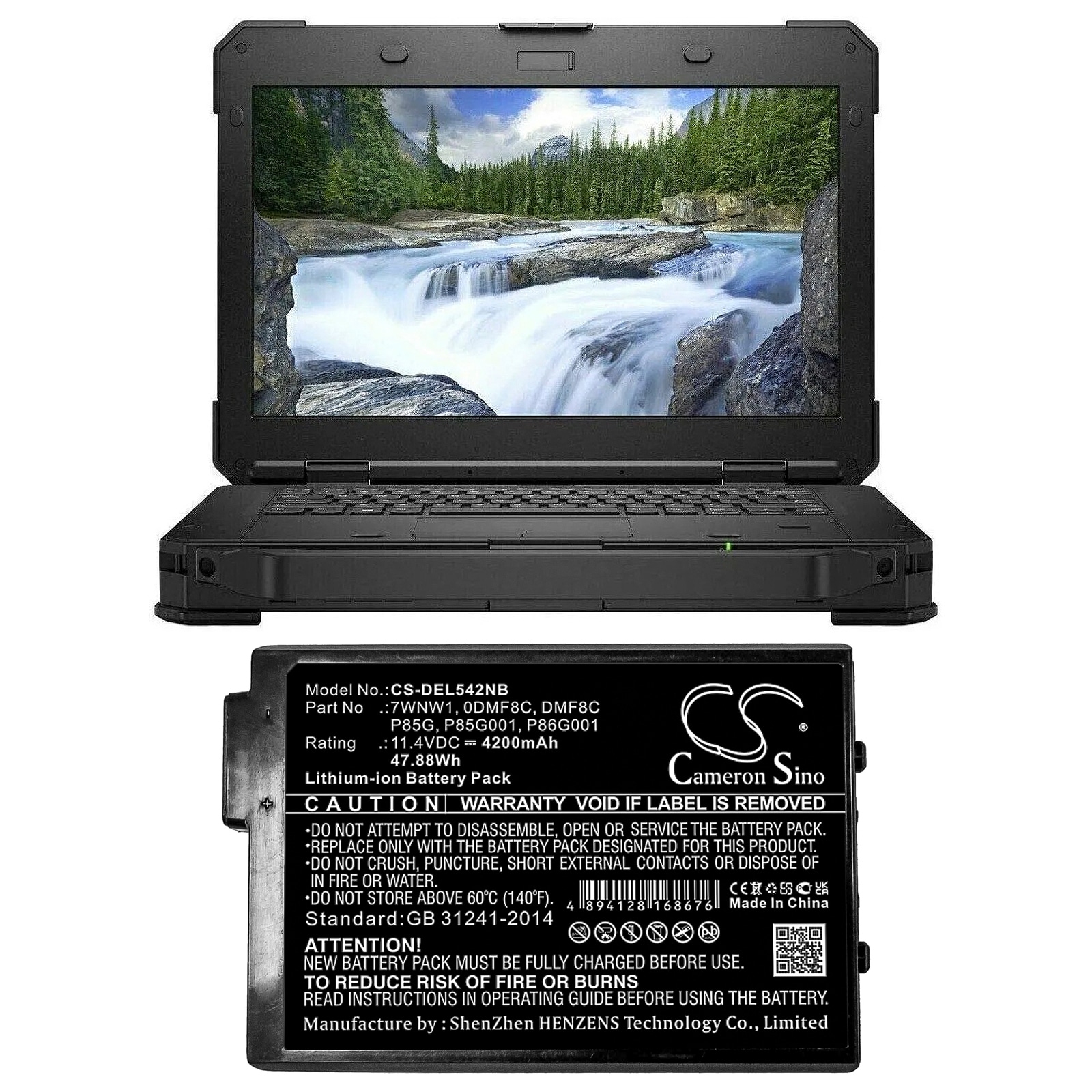 Batteri til bærbar PC for DELL Latitude 7424, Latitude 5424, Latitude 5420