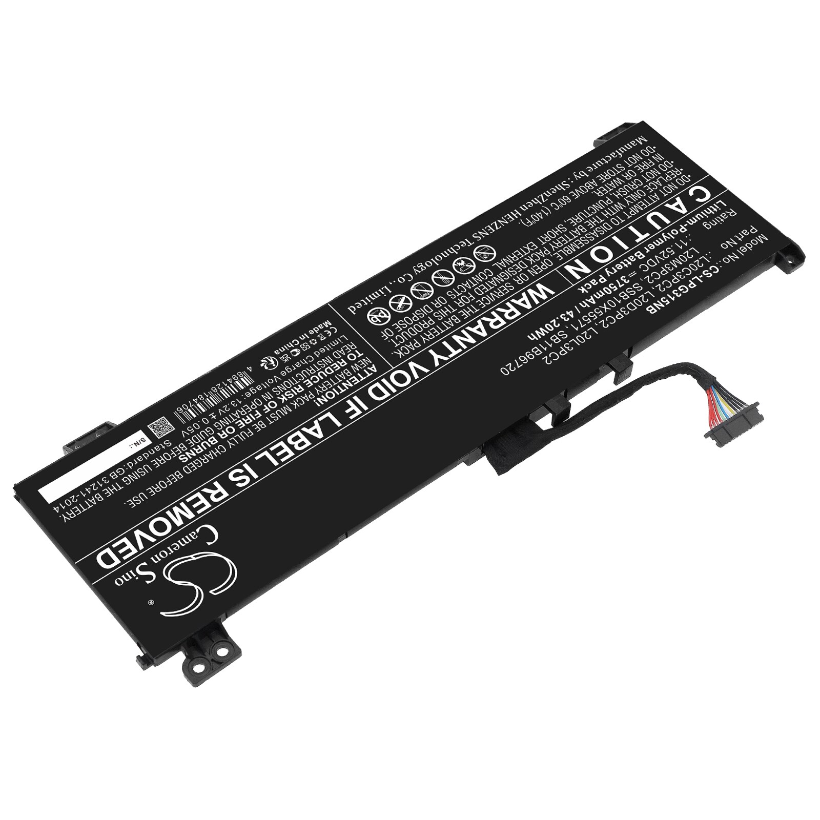 Batteri til bærbar PC for Lenovo IdeaPad Gaming 3 15ACH6 82K201EVMX og andre.