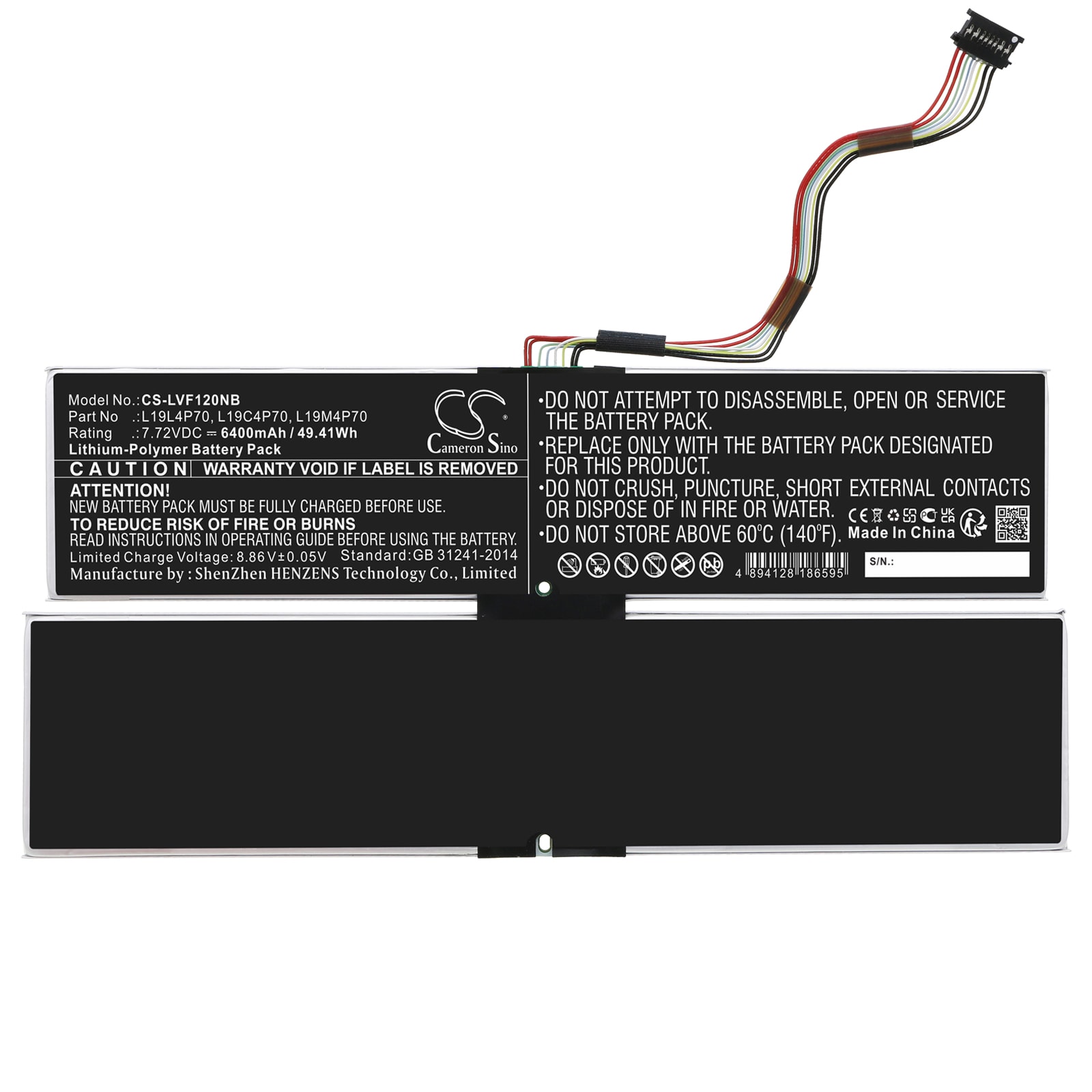 Batteri til bærbar PC for Lenovo ThinkPad X1 Fold Gen 1-20RL000HPG og andre.