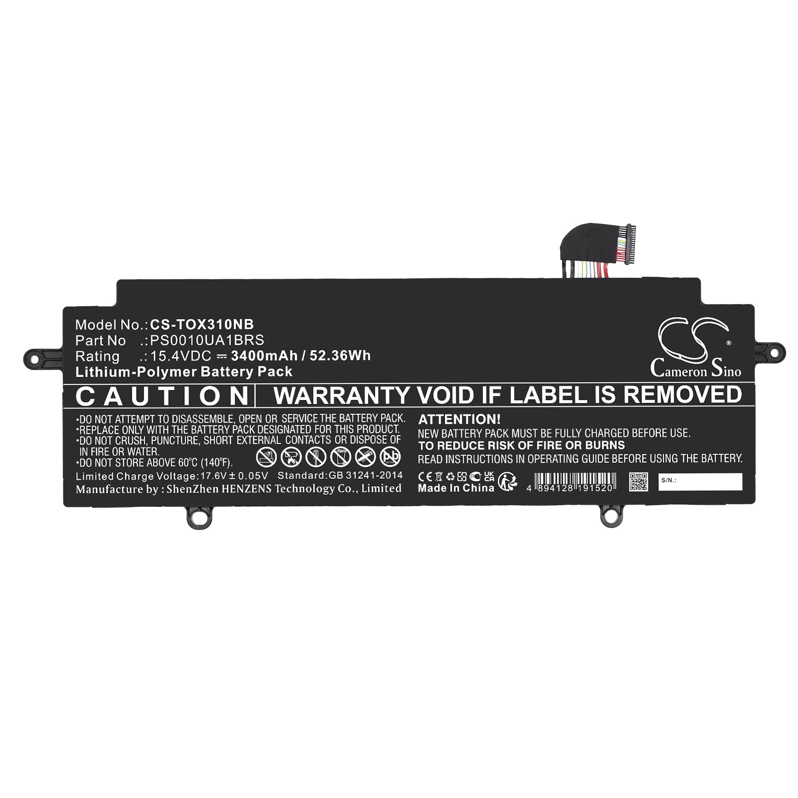 Batteri til bærbar PC for Dynabook Portege X30W-K-101, Portege X30W-K-10W og andre