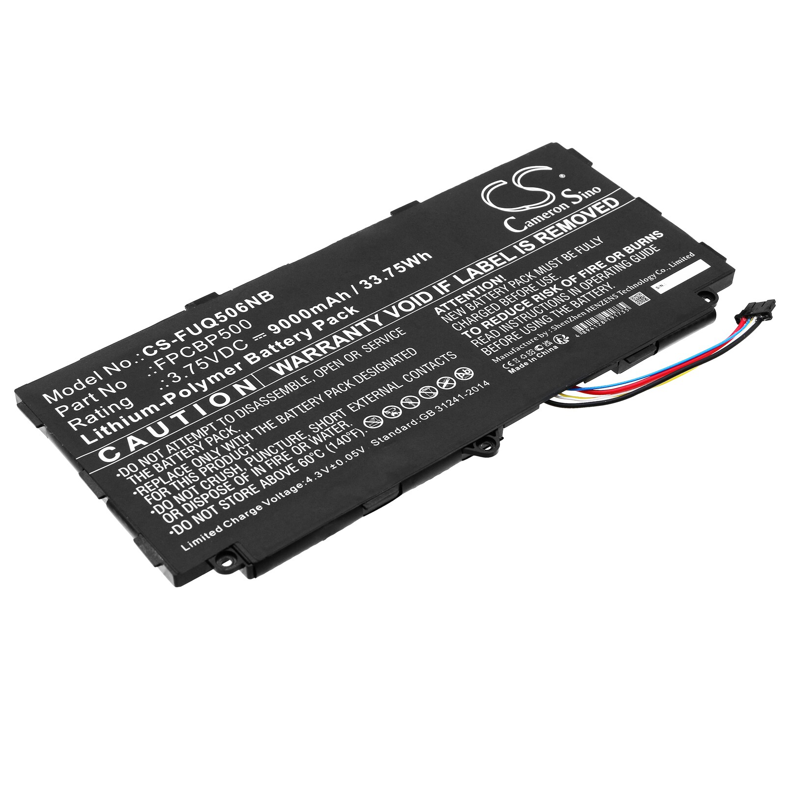 Batteri til bærbar PC for Fujitsu Arrows Tab Q506, Arrows Tab Q507