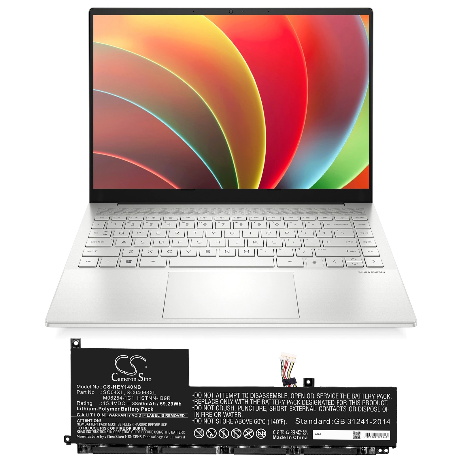 Batteri til bærbar PC for HP Envy 14-EB0000NF, Envy 14-EB0006NJ og andre