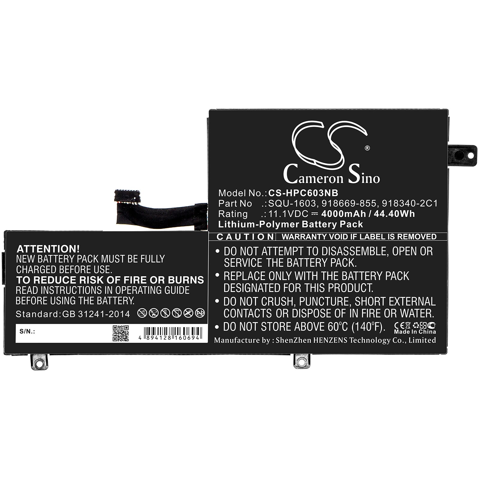 Batteri til bærbar PC for HP Choromebook 11 G5, 11 G5 EE Chromebook