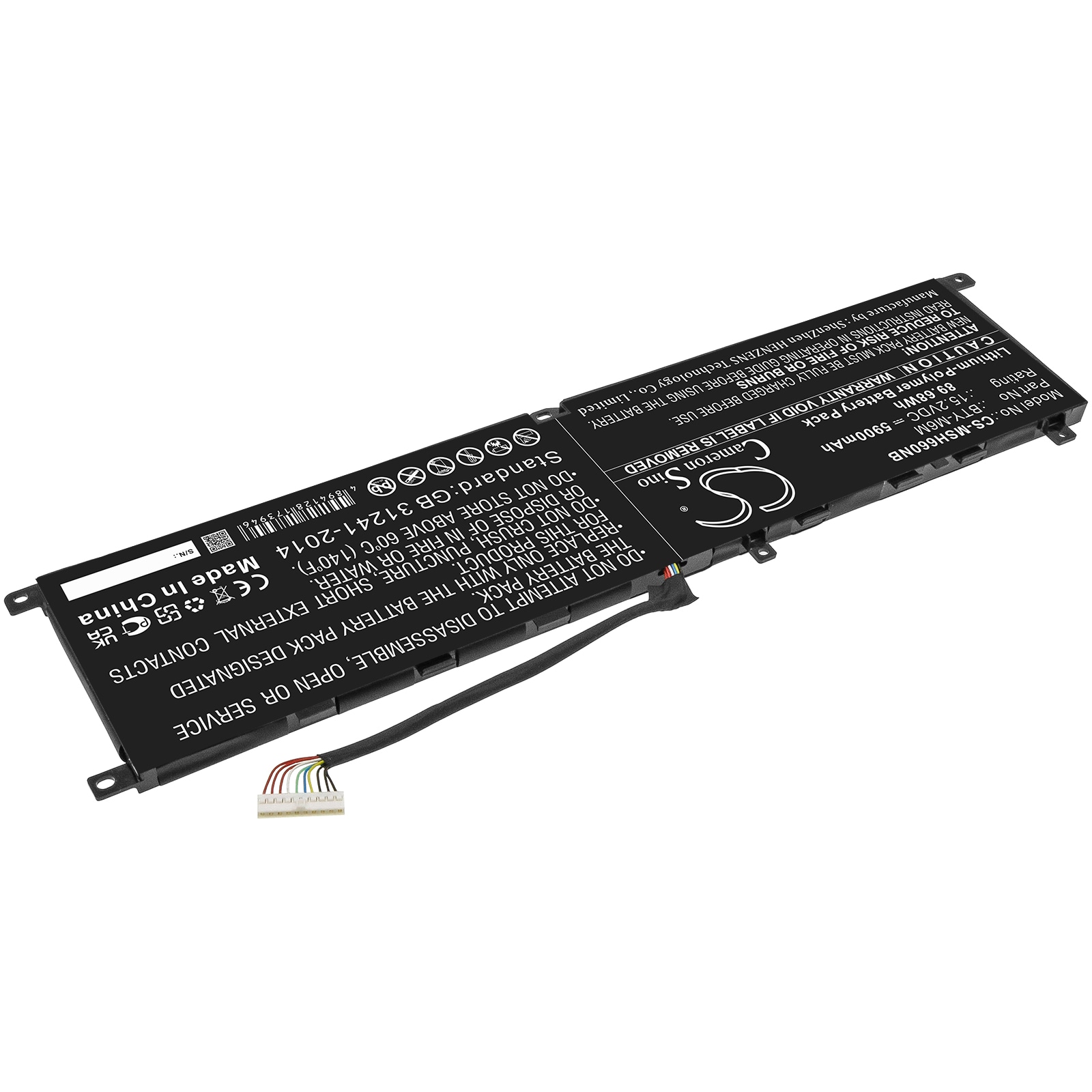Batteri til bærbar PC for MSI Gs66 Stealth, Ge66 Raider osv.