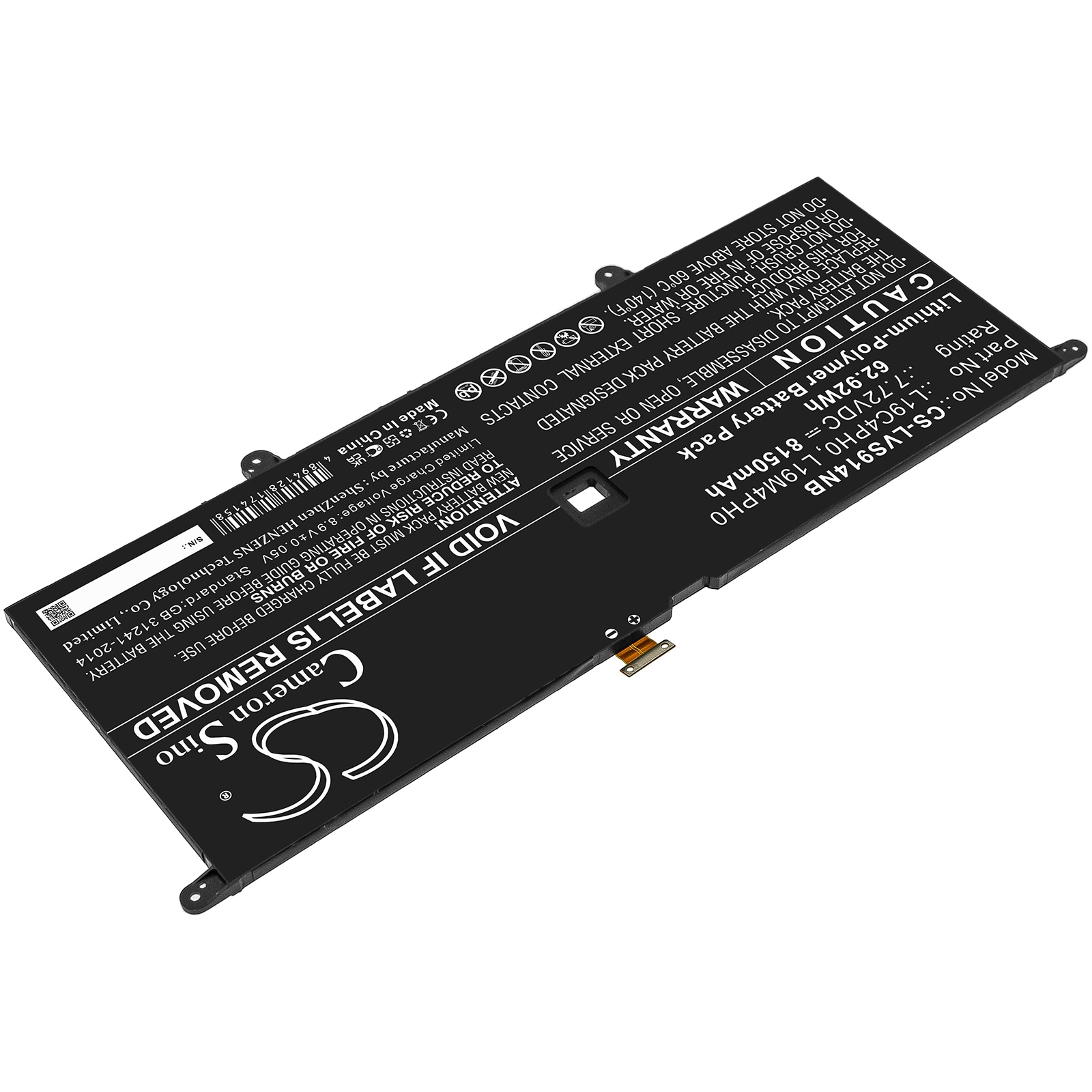 Batteri til bærbar PC for Lenovo Yoga Slim 9 14ITL5 82D1002VIV og andre.