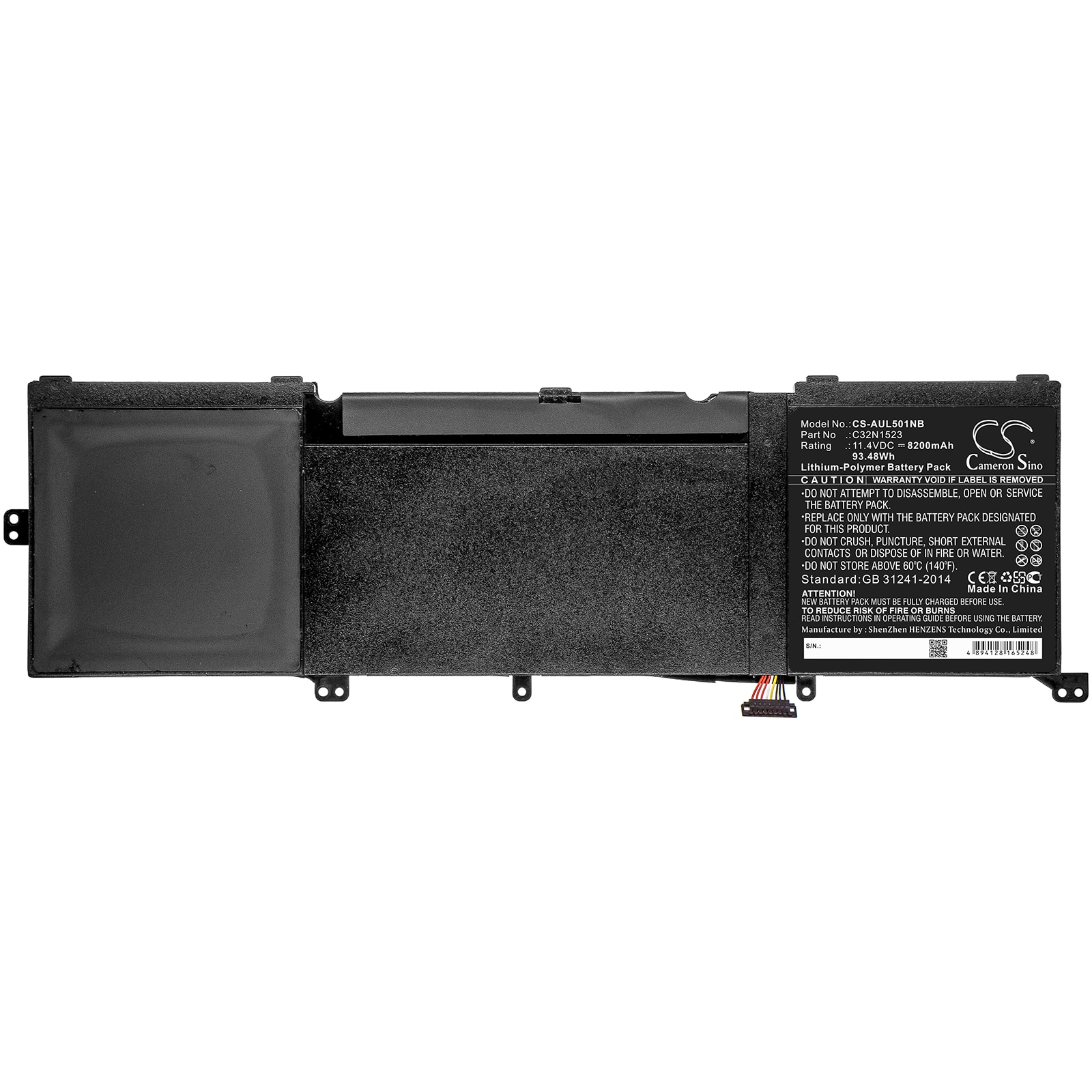 Batteri til bærbar PC for Asus UX501VW-FY062T, ZenBook UX501VW-FJ128T og andre.
