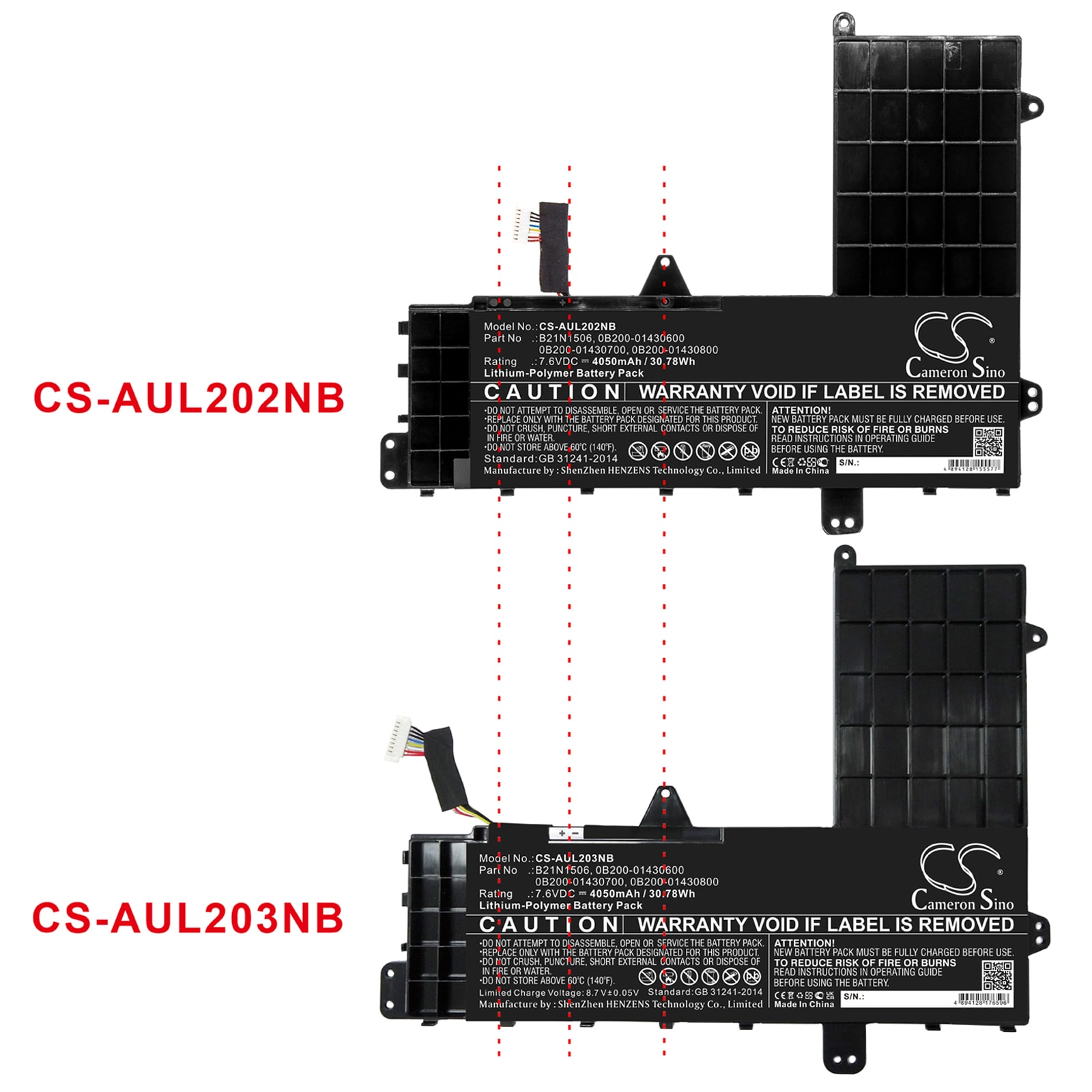 Batteri til bærbar PC for Asus E502SA-XO123T, E502SA-DM065 og andre.
