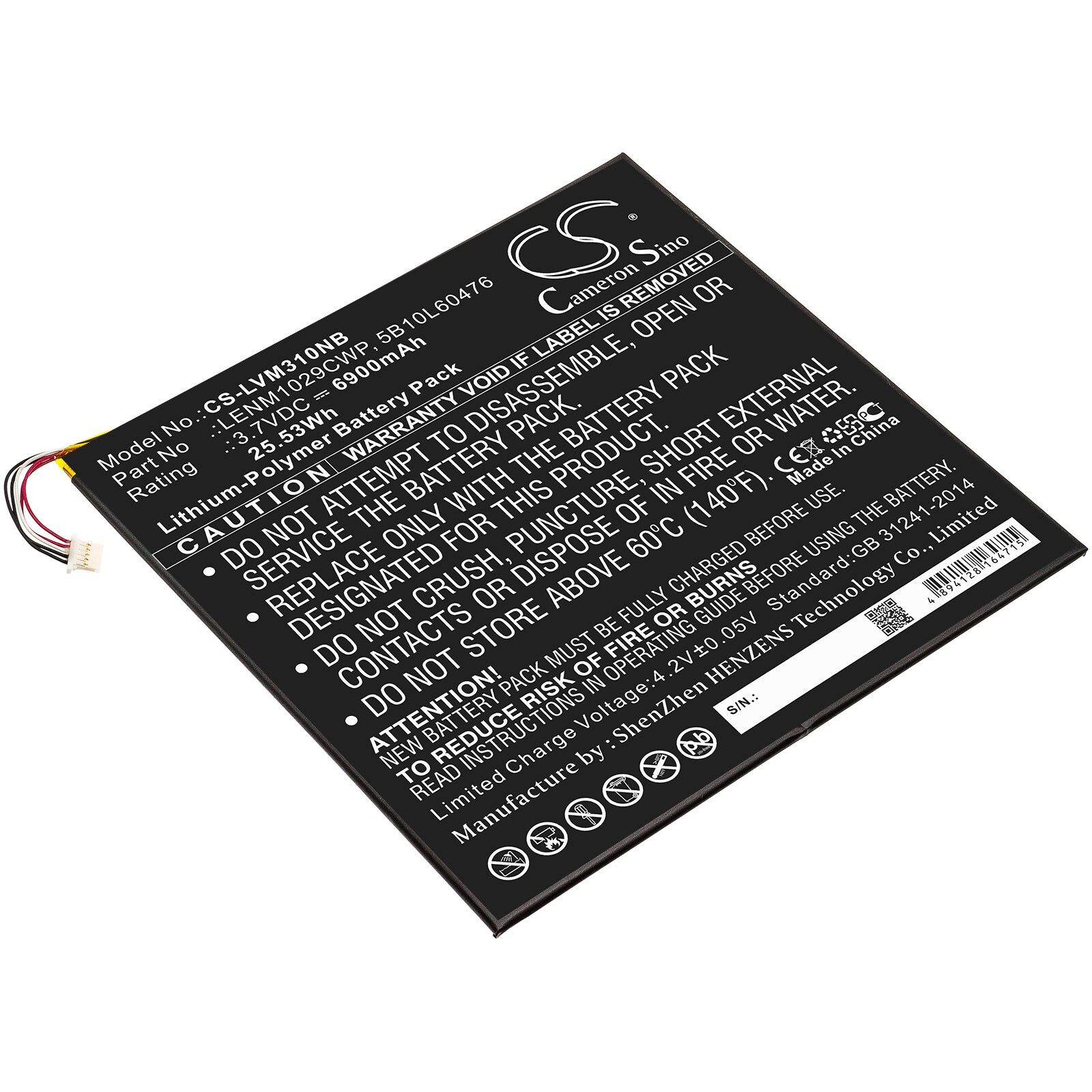 Batteri til bærbar PC for Lenovo Miix 310, Miix 310-10ICR og andre.