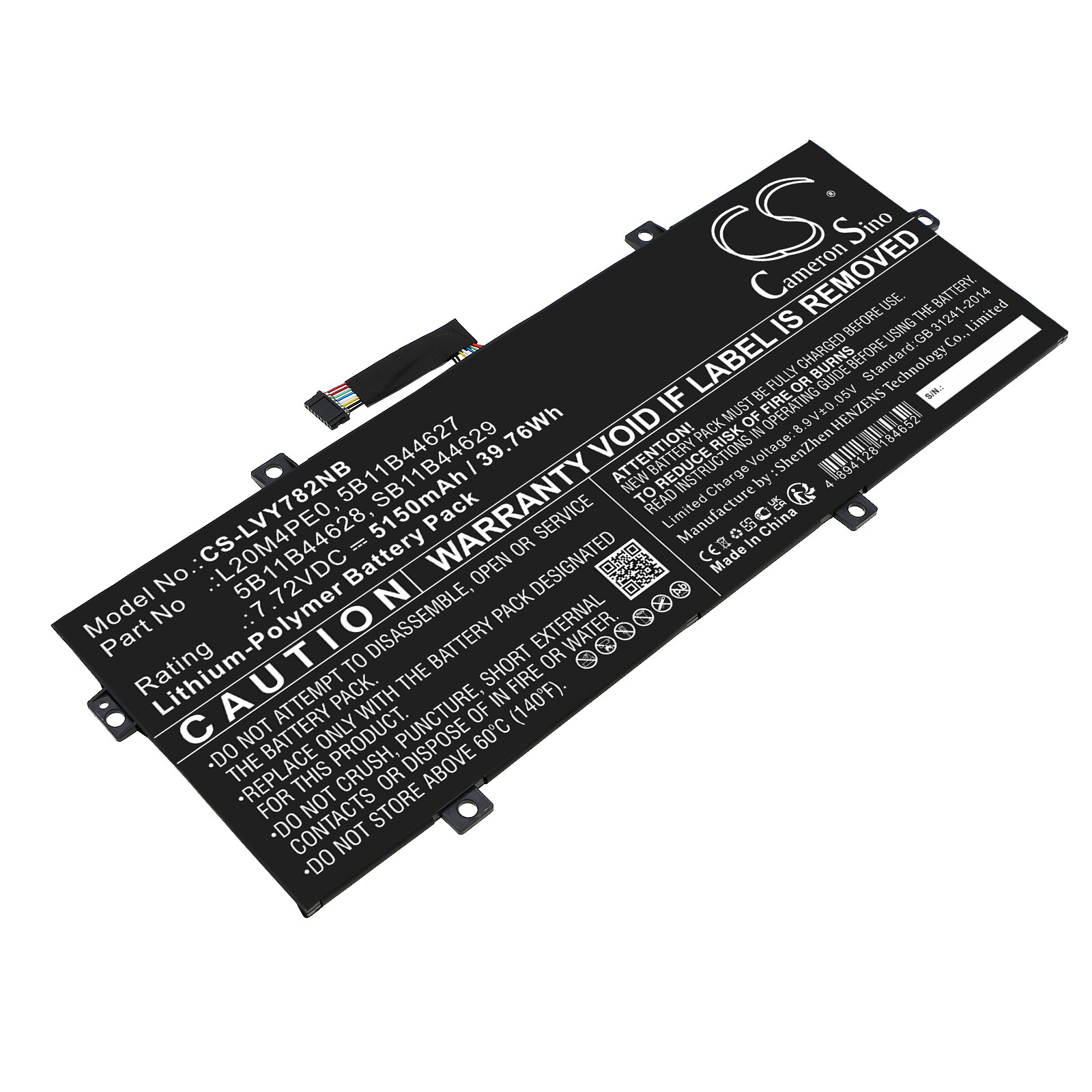 Batteri til bærbar PC for Lenovo Yoga Duet 7 13ITL6 82MA0025AX og andre.