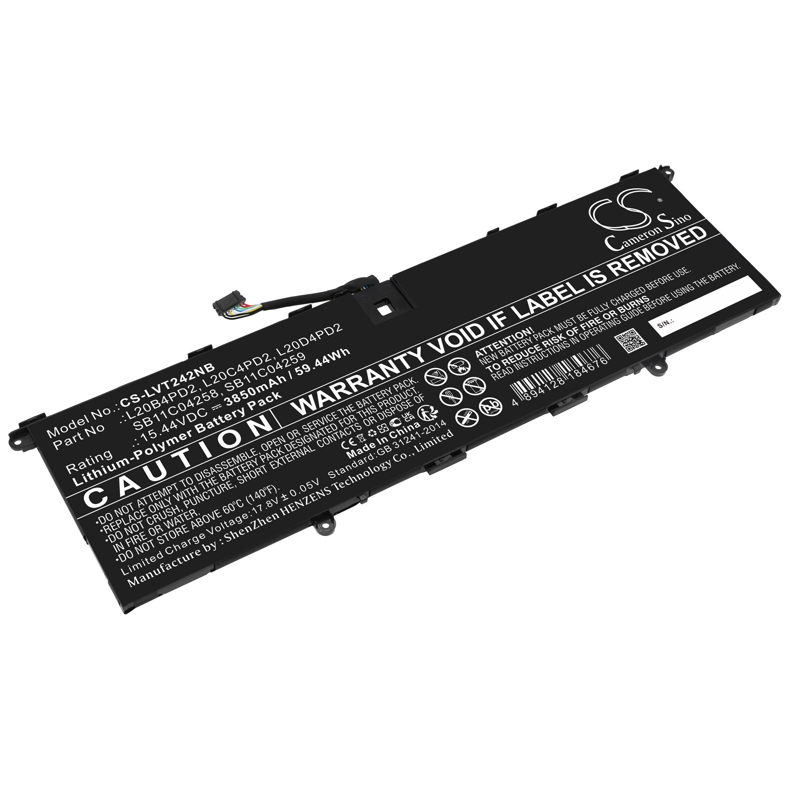 Batteri til bærbar PC for Lenovo ThinkBook 14p G2 ACH 20YN000LUS og andre.