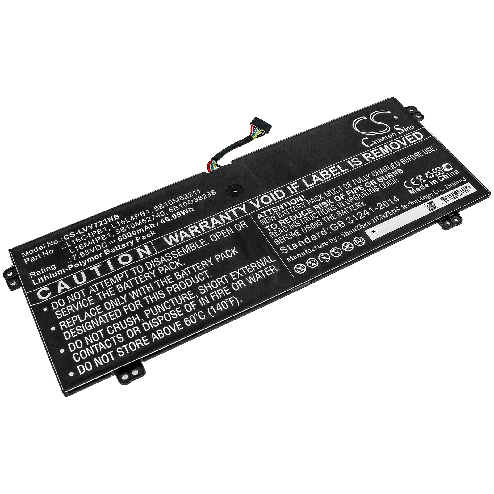 Batteri til bærbar PC for Lenovo YG 720-13IKB I7 16G 1TB 10H 80X6006QAU og andre.