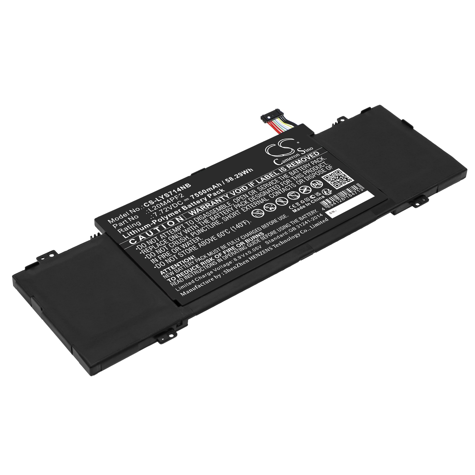 Batteri til bærbar PC for Lenovo Yoga Slim 7 Carbon 14ACN6 82L0005BVN og andre.