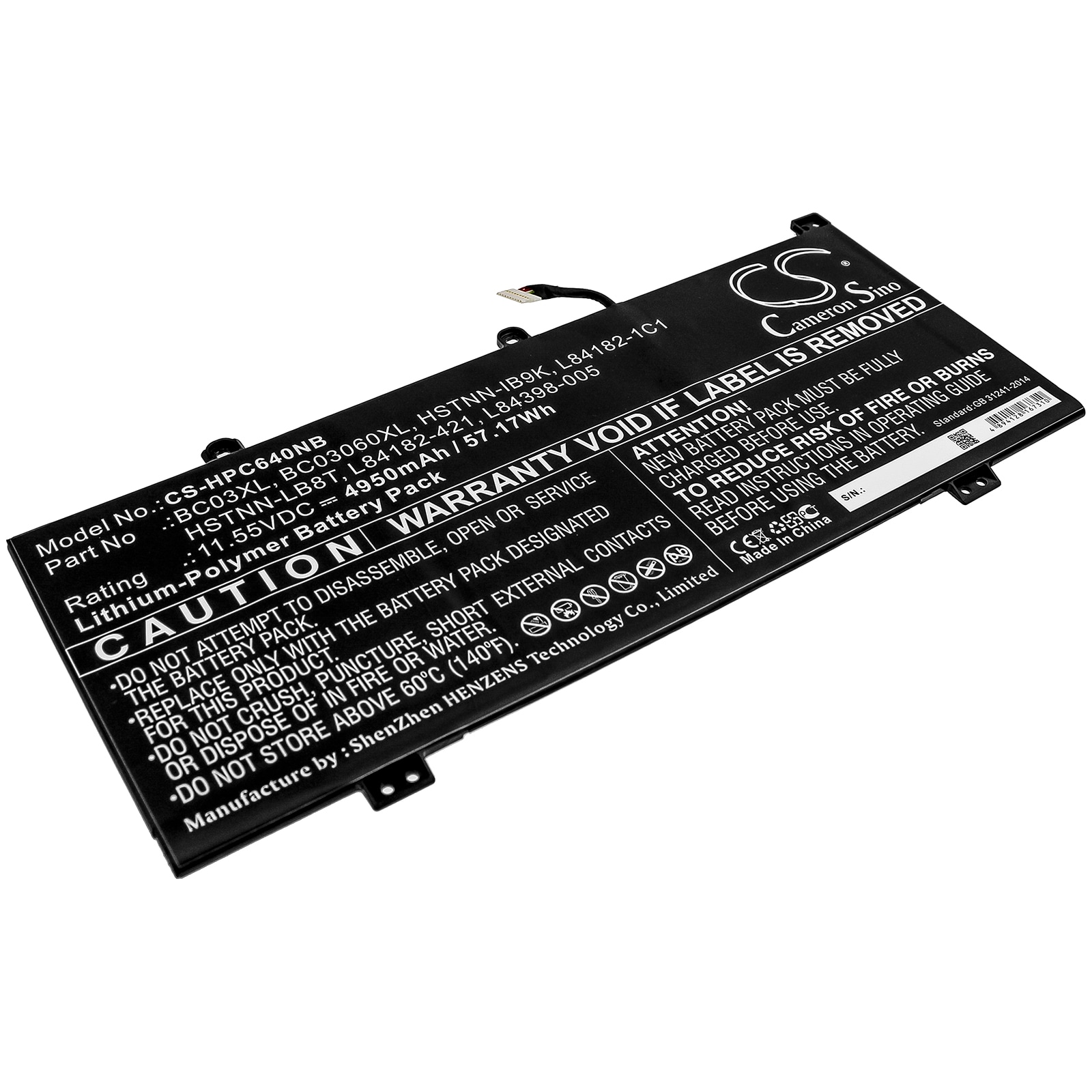 Batteri til bærbar PC for HP Pro C640 Chromebook, Chromebook X360 14C