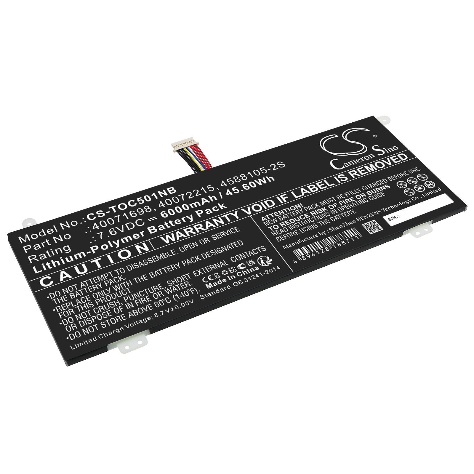 Batteri til bærbar PC for Dynabook Satellite Pro C50-H-106 og andre