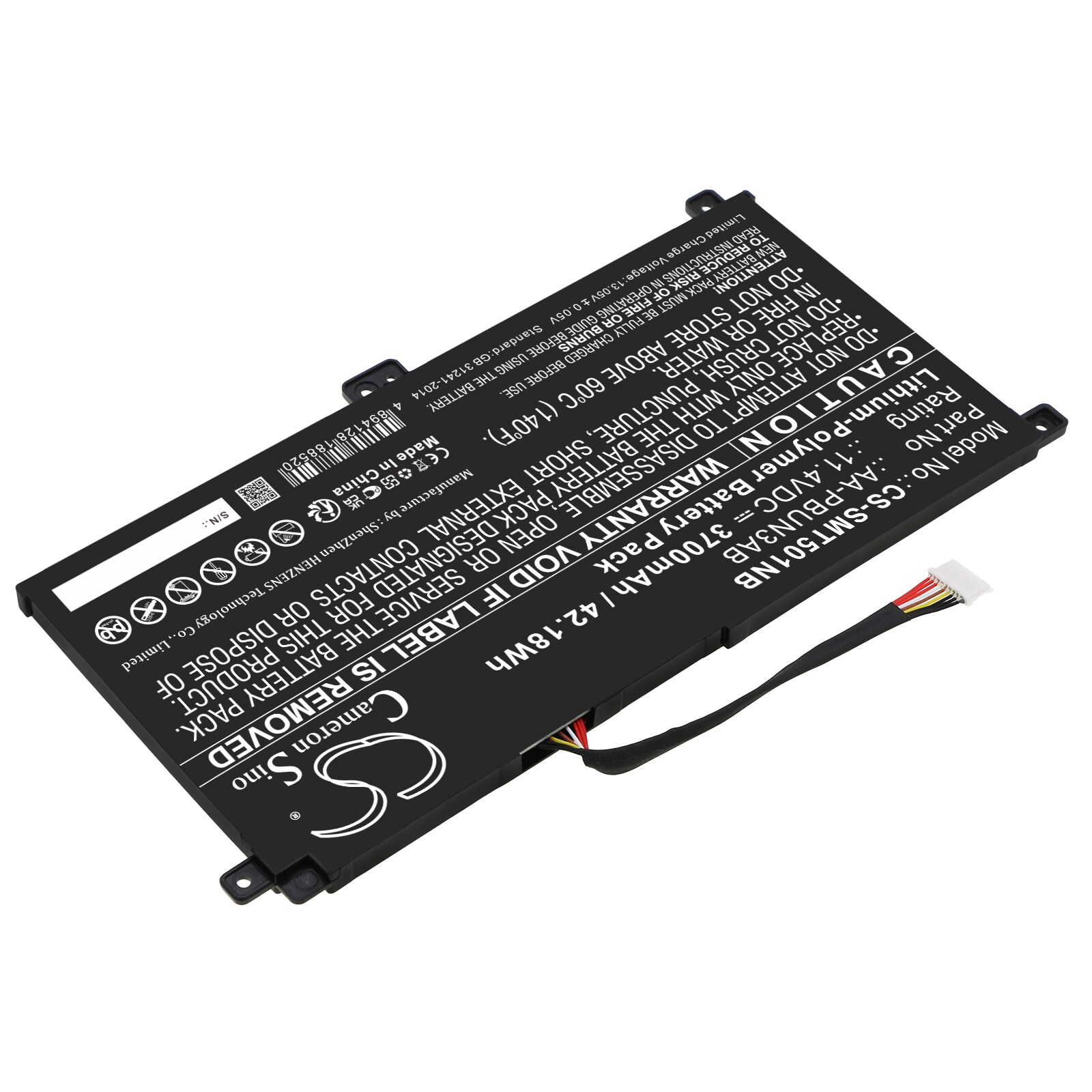 Batteri til bærbar PC for Samsung NT501R5L-M15/C, NT501R5L-L05/R og andre.