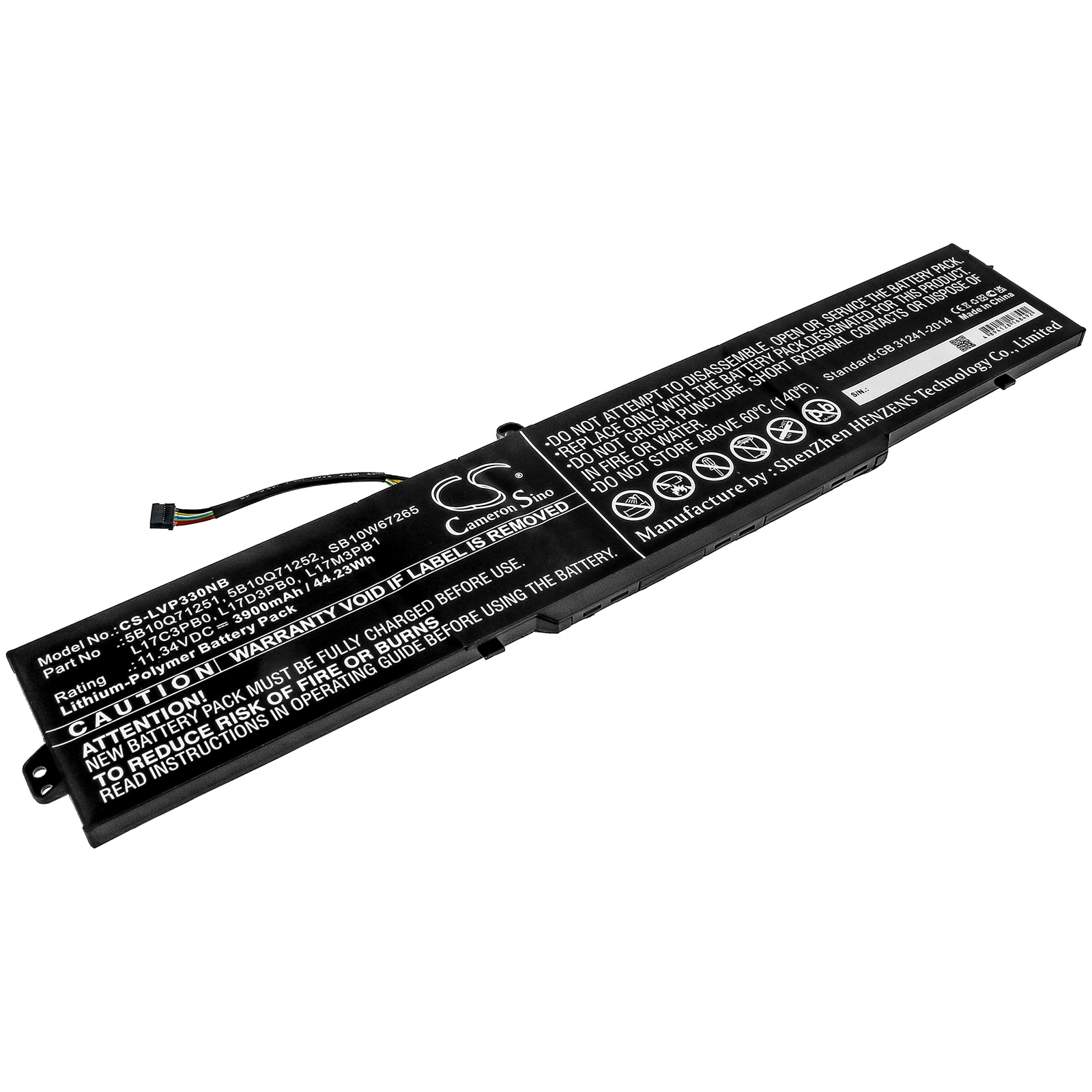 Batteri til bærbar PC for Lenovo IdeaPad 330-15ICH 81FK00A5AU og andre.