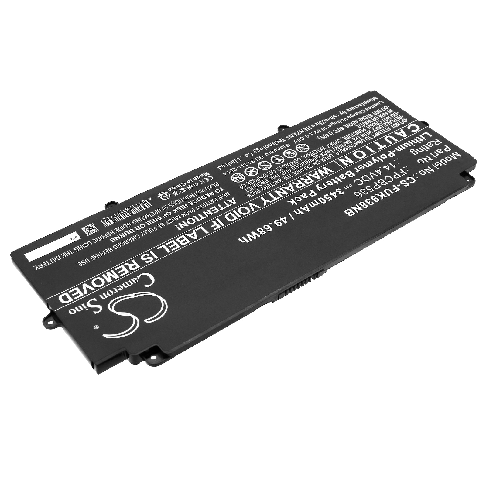 Batteri til bærbar PC for Fujitsu LifeBook U937, LifeBook U938 og andre.