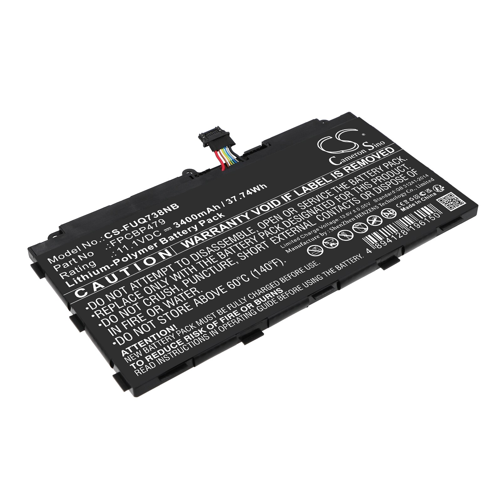 Batteri til bærbar PC for Fujitsu Stylistic Q665, Stylistic Q739 og andre