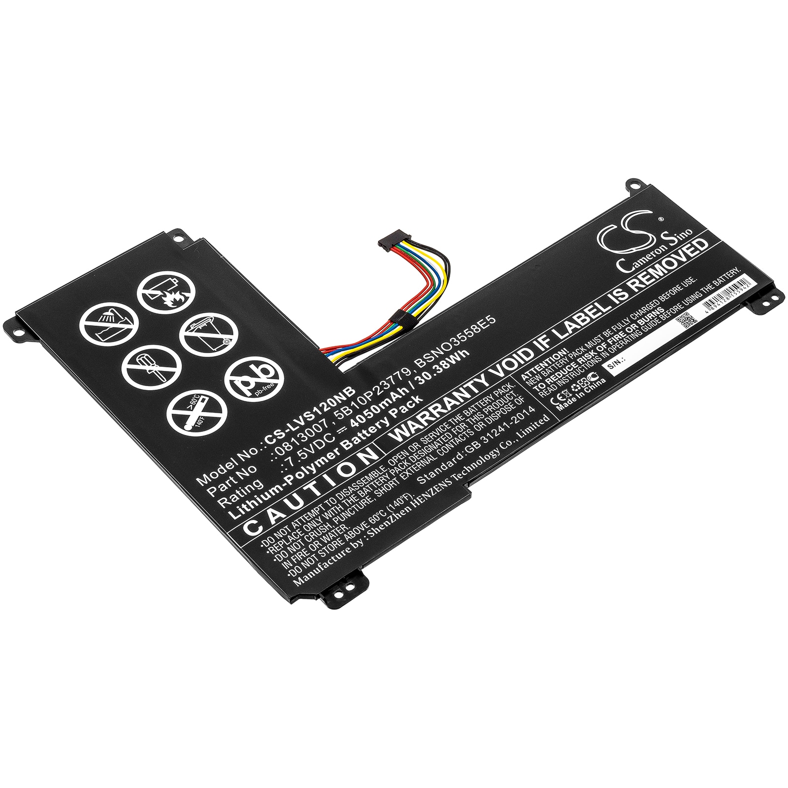 Batteri til bærbar PC for Lenovo IdeaPad 120S-14IAP (81A500GBGE) og andre.