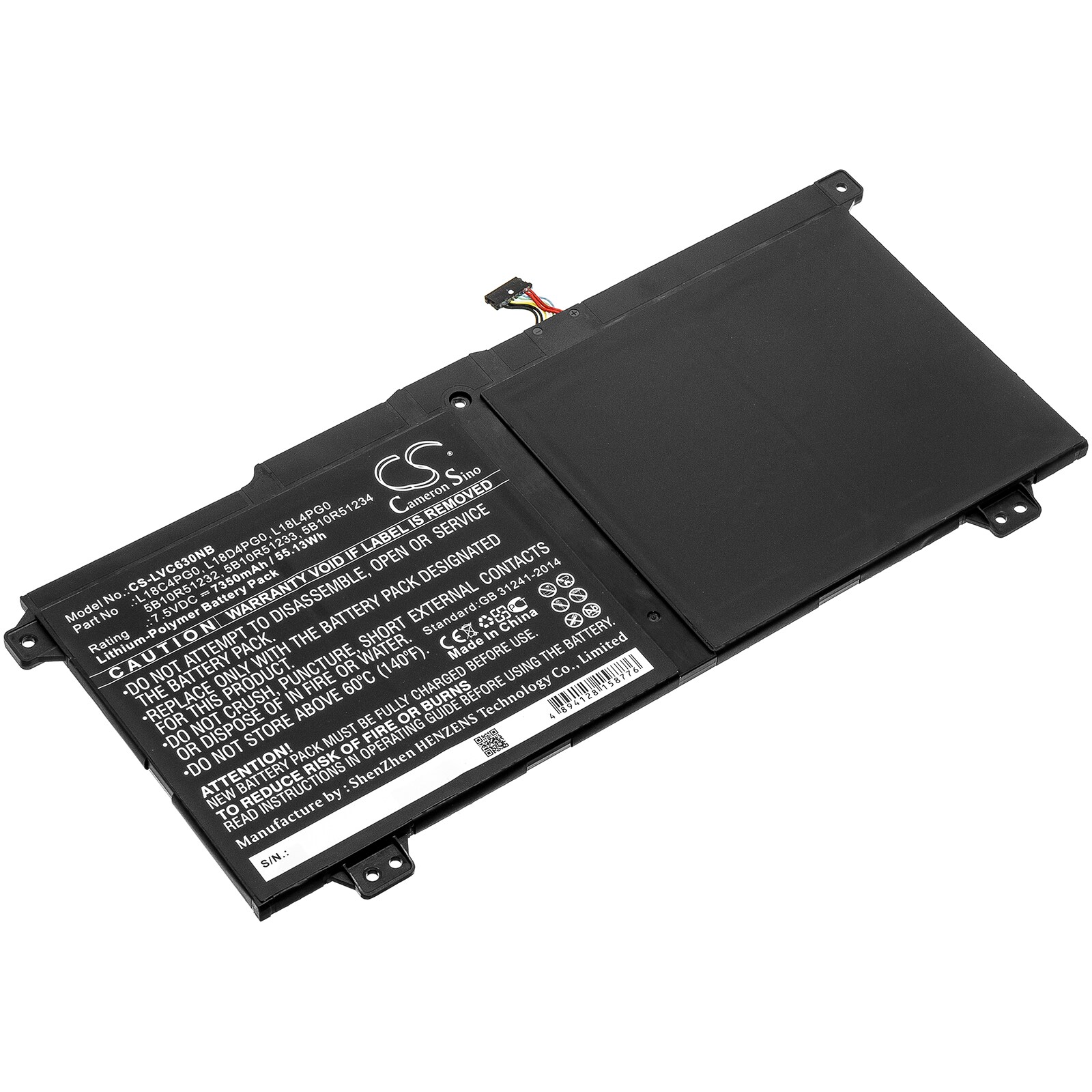Batteri til bærbar PC for Lenovo Yoga Chromebook C630, Chromebook C340-15