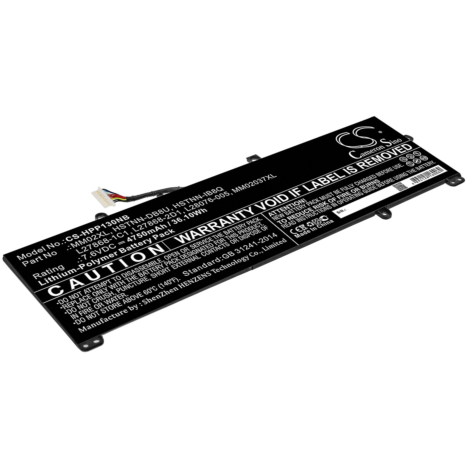 Batteri til bærbar PC for HP Pavilion 13-AN0006TU 5GR09PA og andre