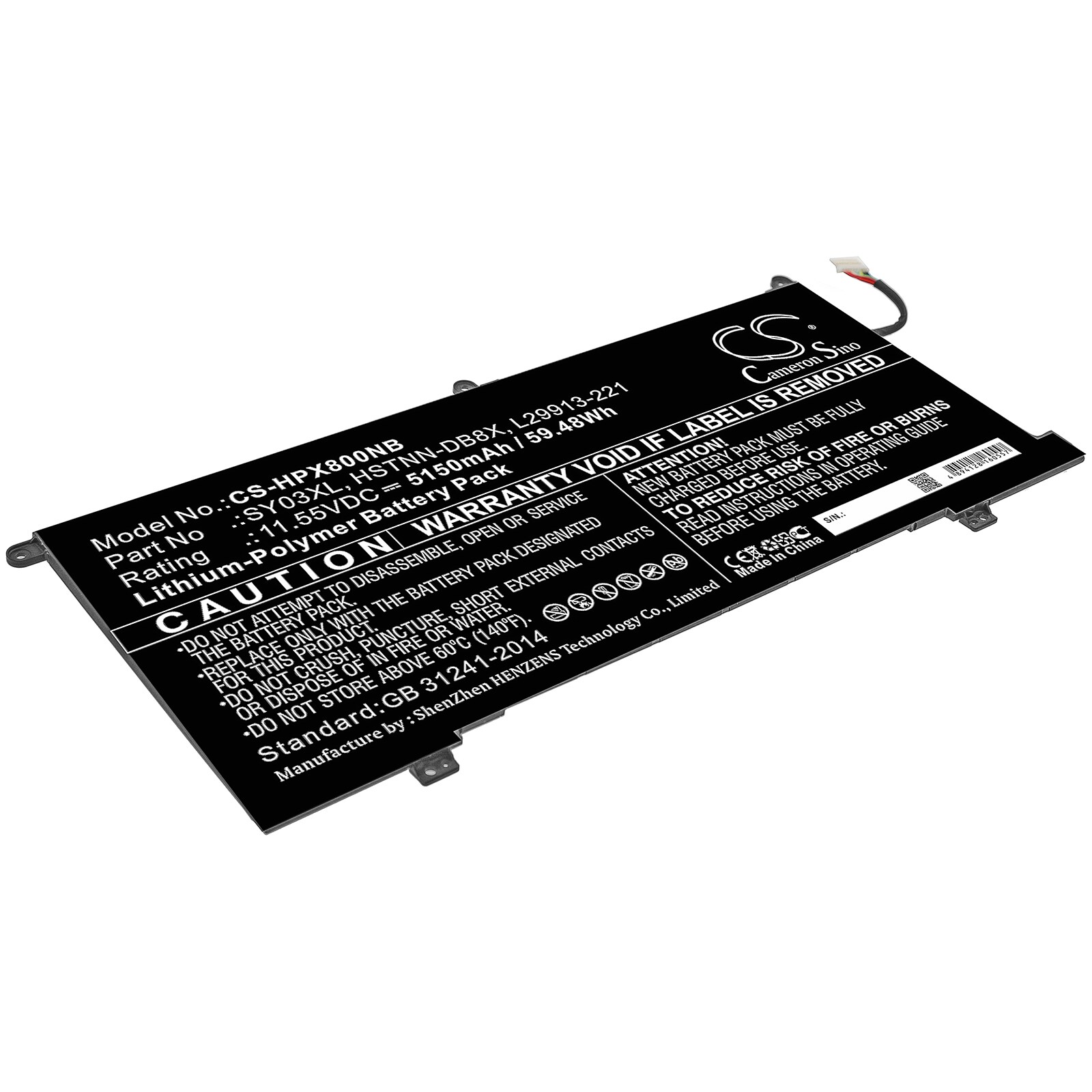 Batteri til bærbar PC for HP Chromebook X360 14 G1, Chromebook X360 14-DA og andre