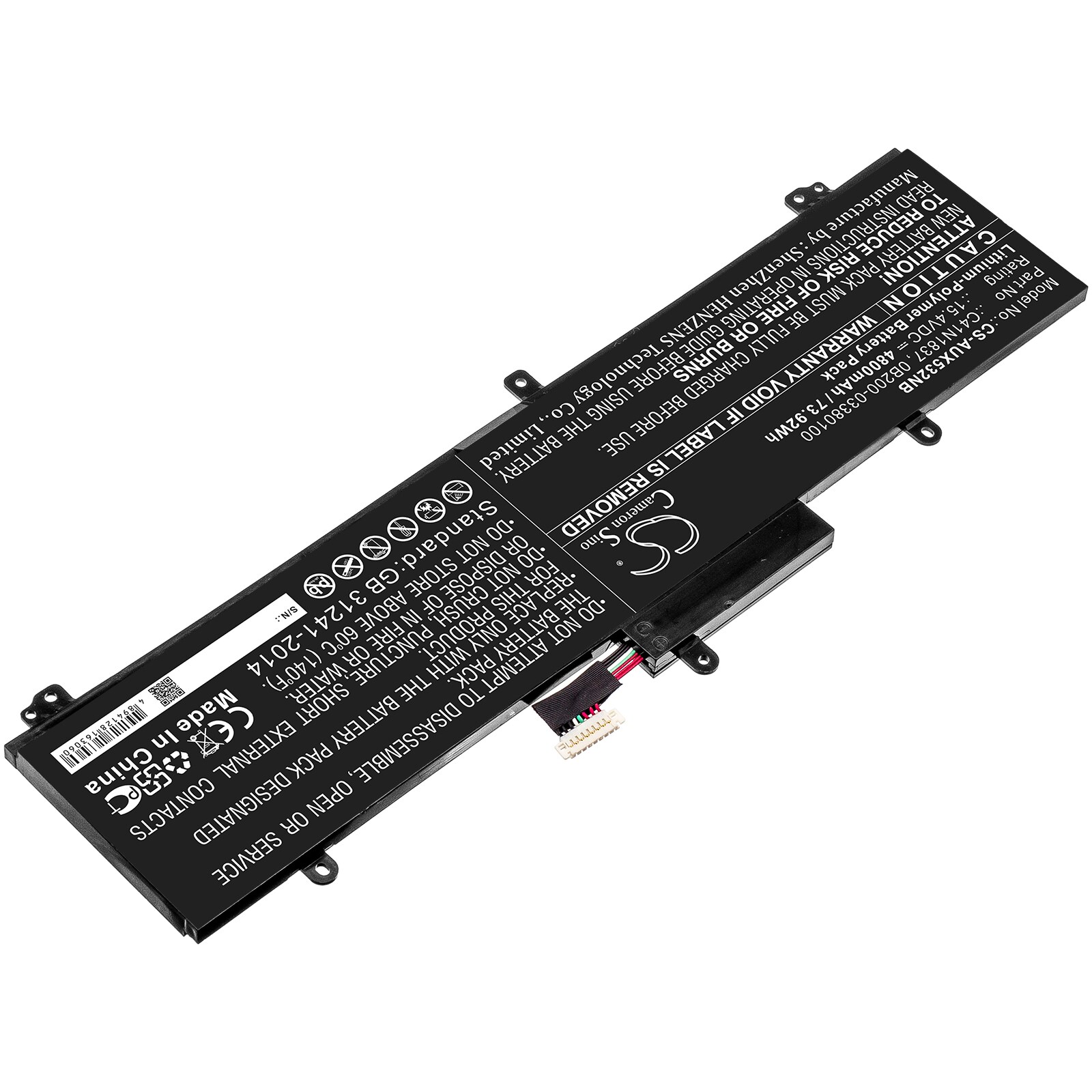 Batteri til bærbar PC for Asus GX532GV, ROG Zephyrus G15 GA502IU-AL011T og andre.