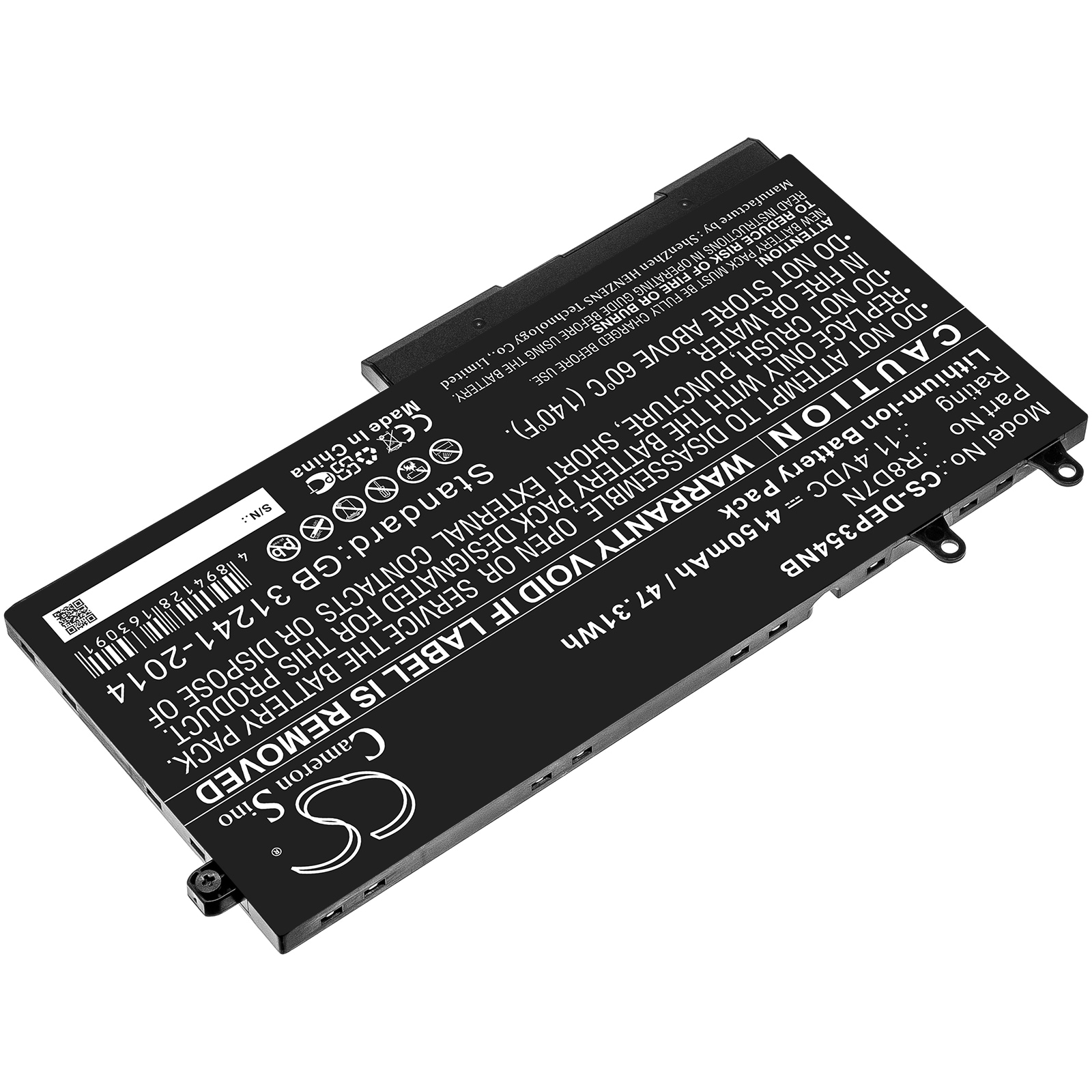 Batteri til bærbar PC for DELL Precision 15 3540, Inspiron 7591 og andre.