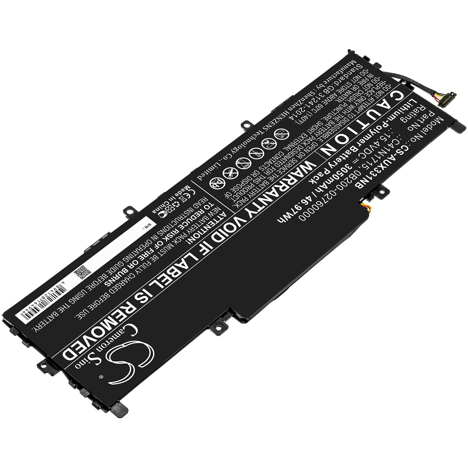 Batteri til bærbar PC for Asus UX331UAL-1D, Zenbook UX331UN-EG080T og andre.