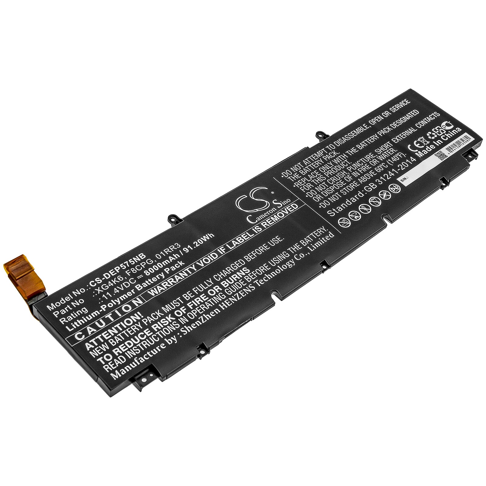 Batteri til bærbar PC for DELL Precision 5750 KVPMY, Precision 5750 0YY3V og andre.