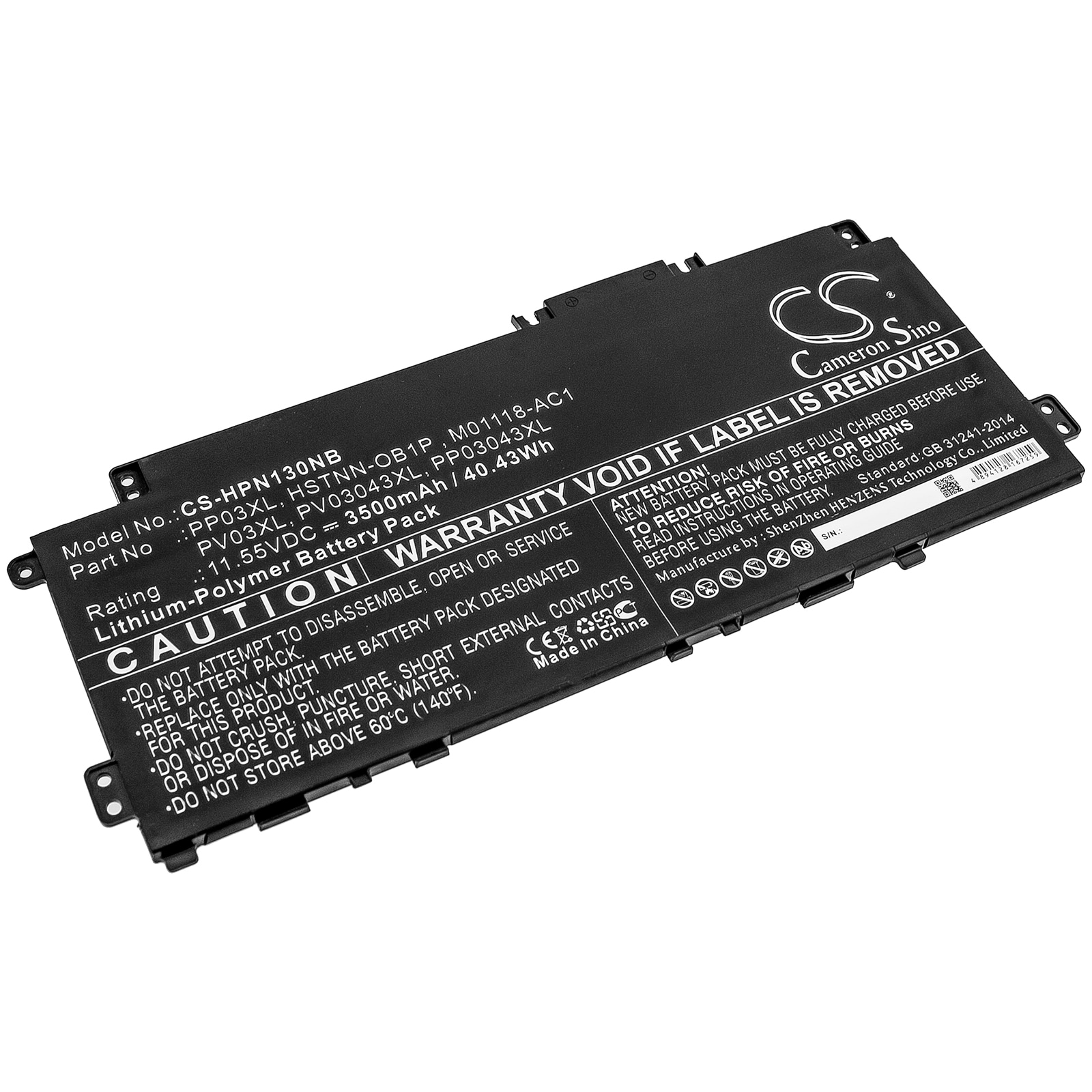 Batteri til bærbar PC for HP Pavilion 13-bb0005TU, Pavilion 13-bb0013nf og andre.