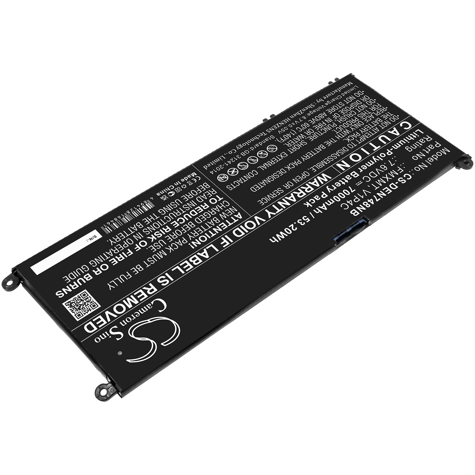 Batteri til bærbar PC for DELL Chromebook 13 3380-6TXJ4 og andre