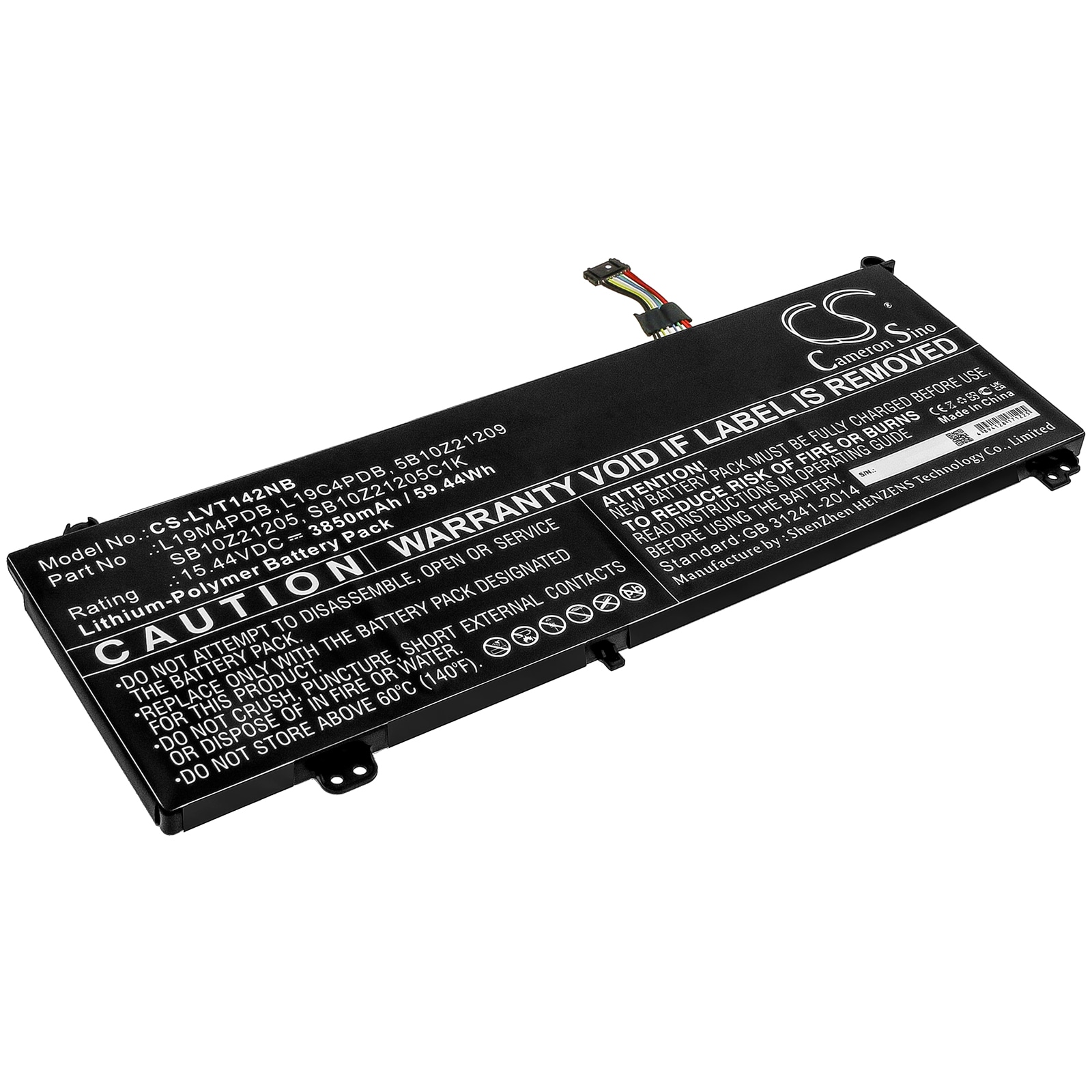 Batteri til bærbar PC for Lenovo ThinkBook 14s Yoga ITL-20WE000YAU og andre.
