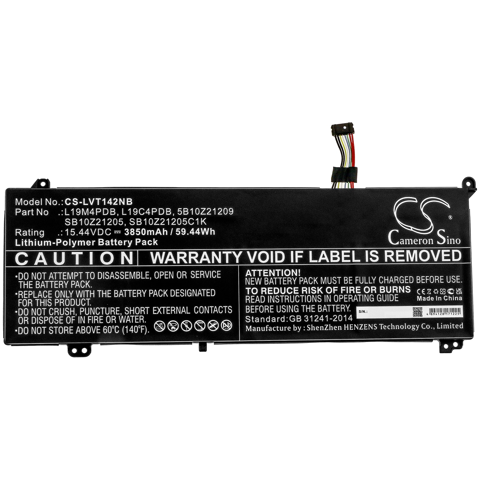 Batteri til bærbar PC for Lenovo ThinkBook 14s Yoga ITL-20WE000YAU og andre.