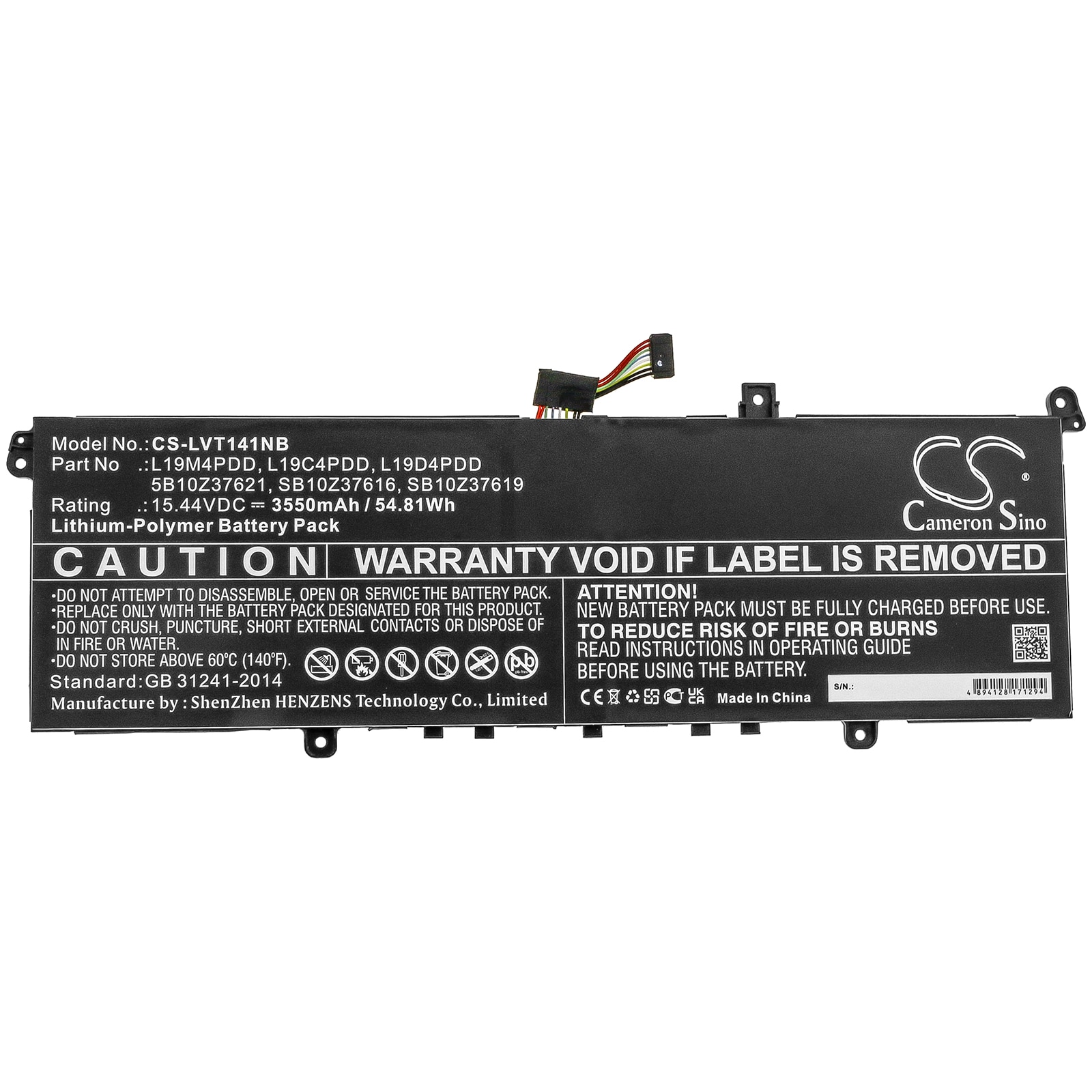 Batteri til bærbar PC for Lenovo ThinkBook 13s G2 ITL-20V9000LAU og andre.