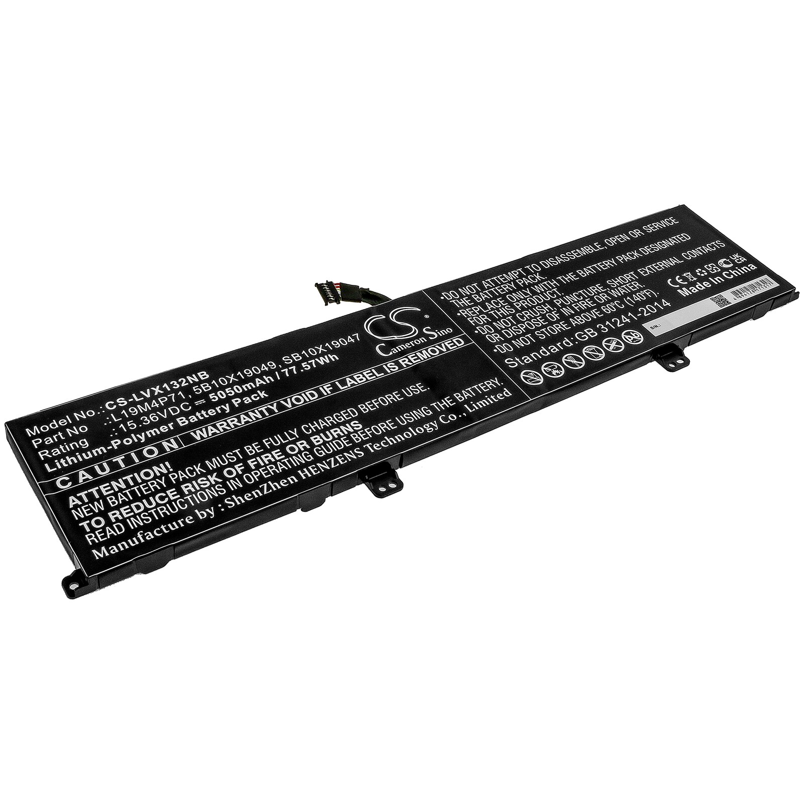Batteri til bærbar PC for Lenovo ThinkPad X1 Extreme Gen 3 og andre.