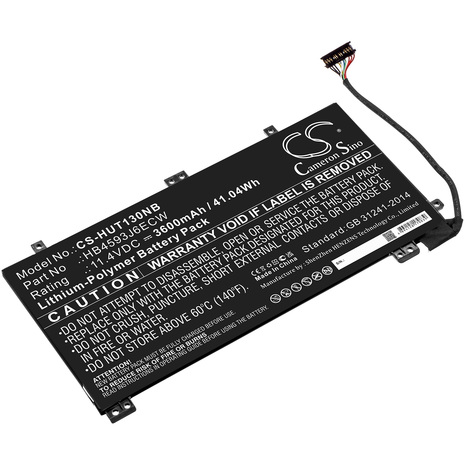 Batteri til bærbar PC for Huawei MateBook 13, MateBook 13 i7 og andre.