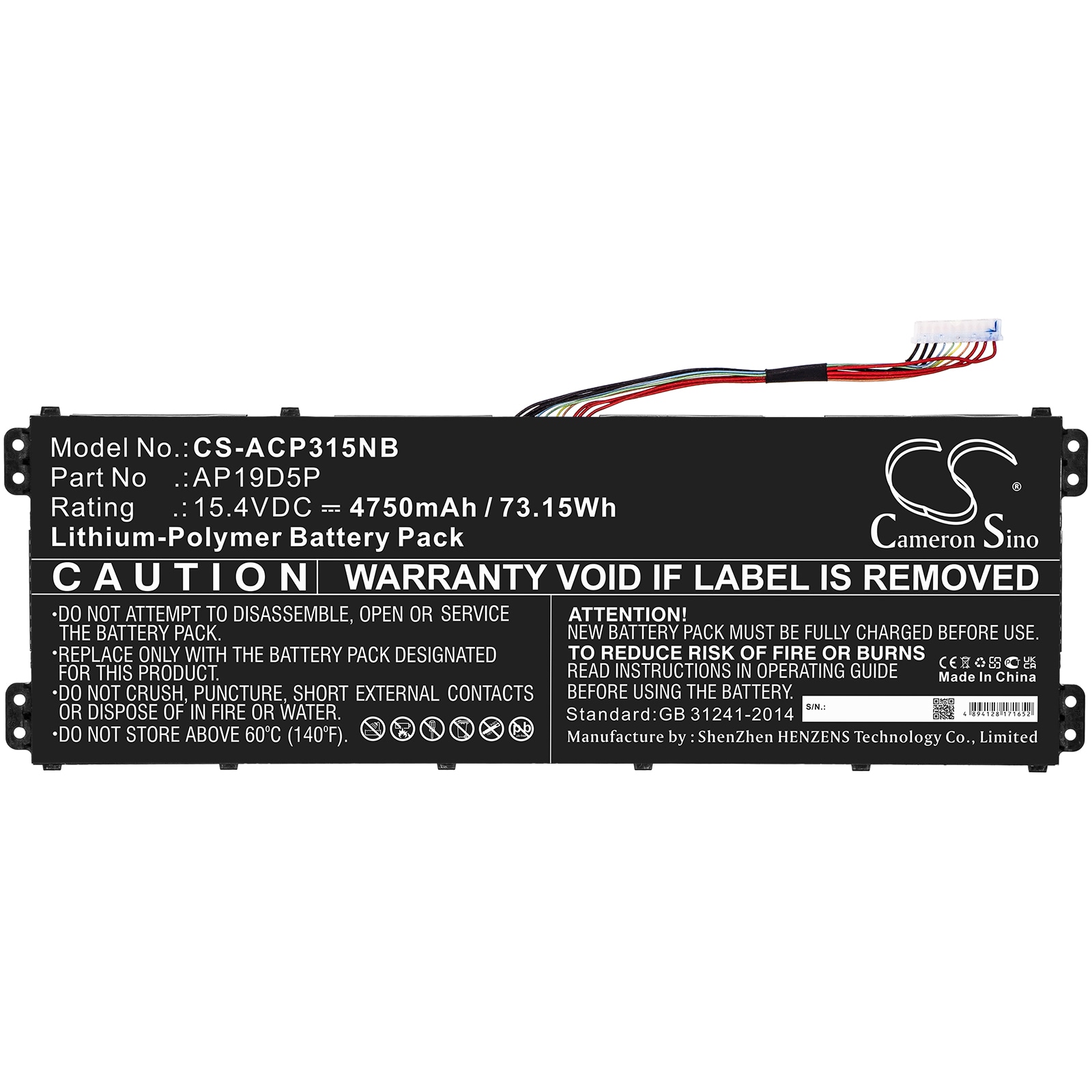 Batteri til bærbar PC for Acer Conceptd 3 Cn315-72g-70p5 og andre