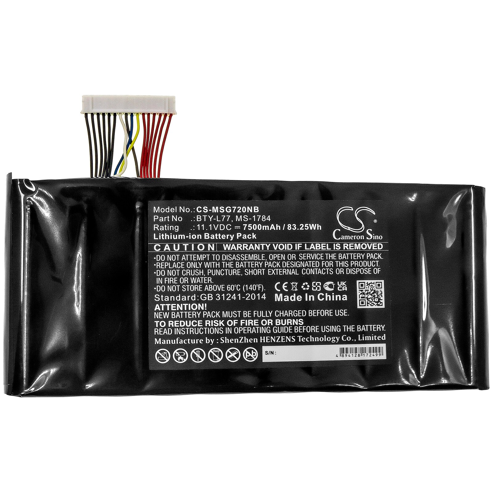 MSI GT72 Laptopbatteri – Kraftig 7500 mAh Lang Levetid Li-ion Batteri