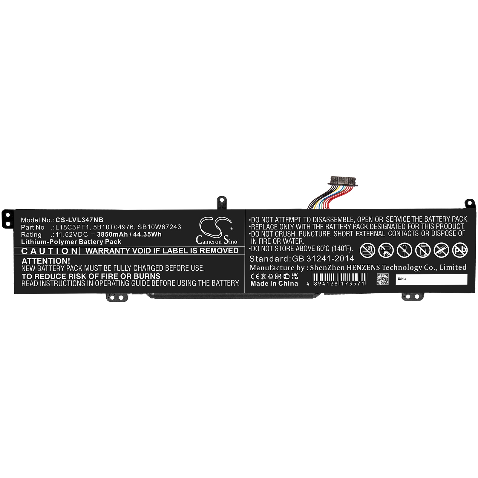Batteri til bærbar PC for Lenovo Ideapad L340 17 Gaming og andre.