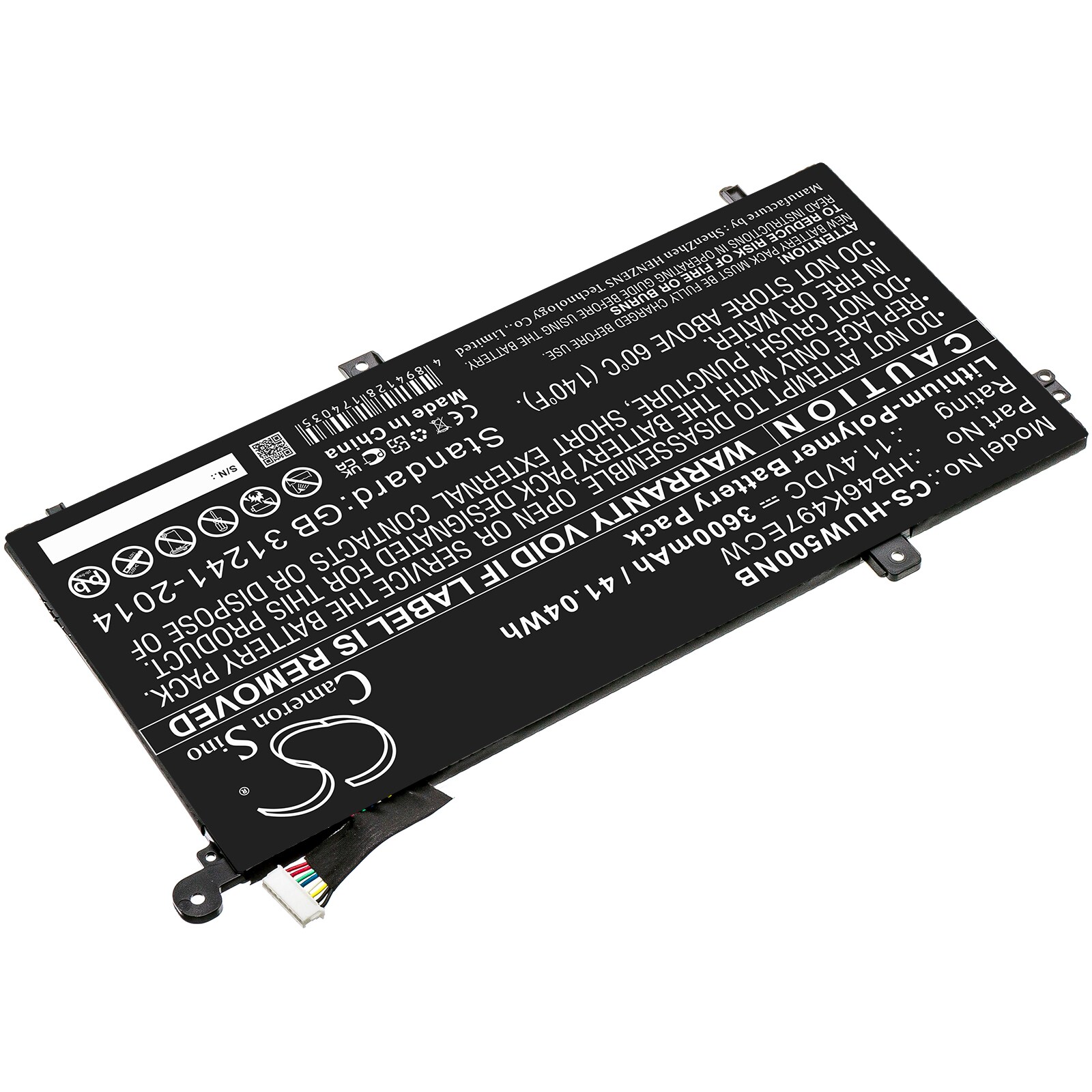 Batteri til bærbar PC for Huawei MateBook D, 53010BAJ, Matebook D I5 8G og andre.