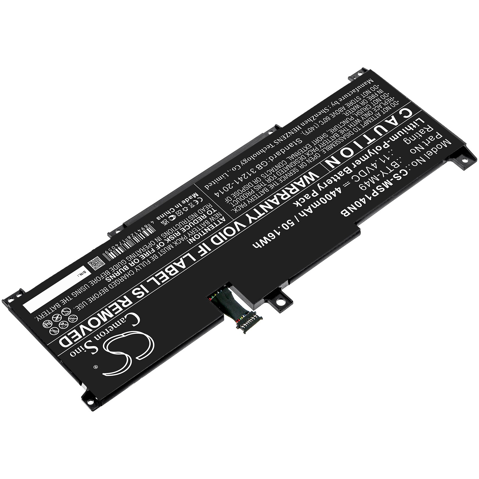 Batteri til bærbar PC for MSI GSP14, Modern-14-B11SB-273JP og andre
