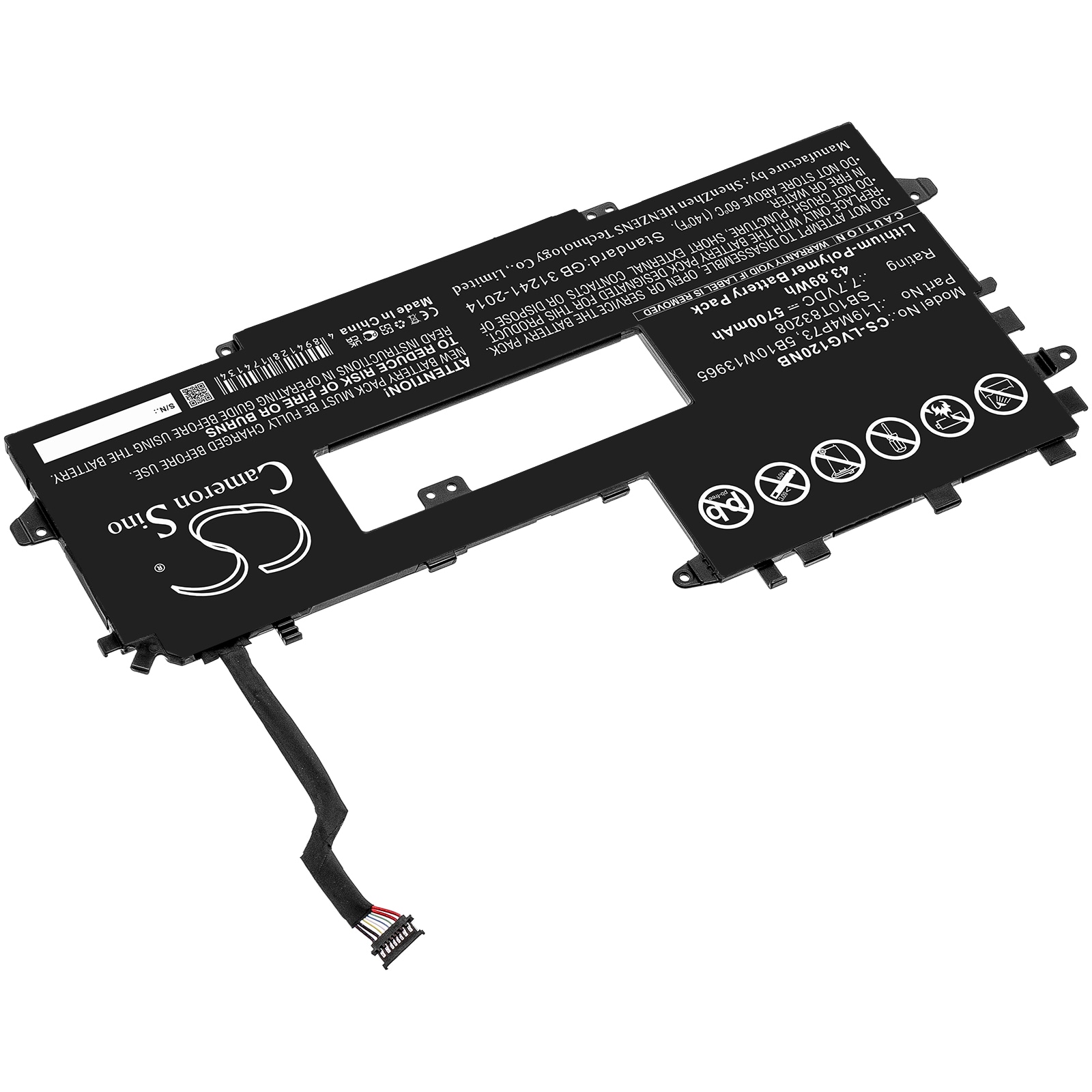 Batteri til bærbar PC for Lenovo ThinkPad X1 Titanium Yoga Gen 1 20QA001QPB og andre.
